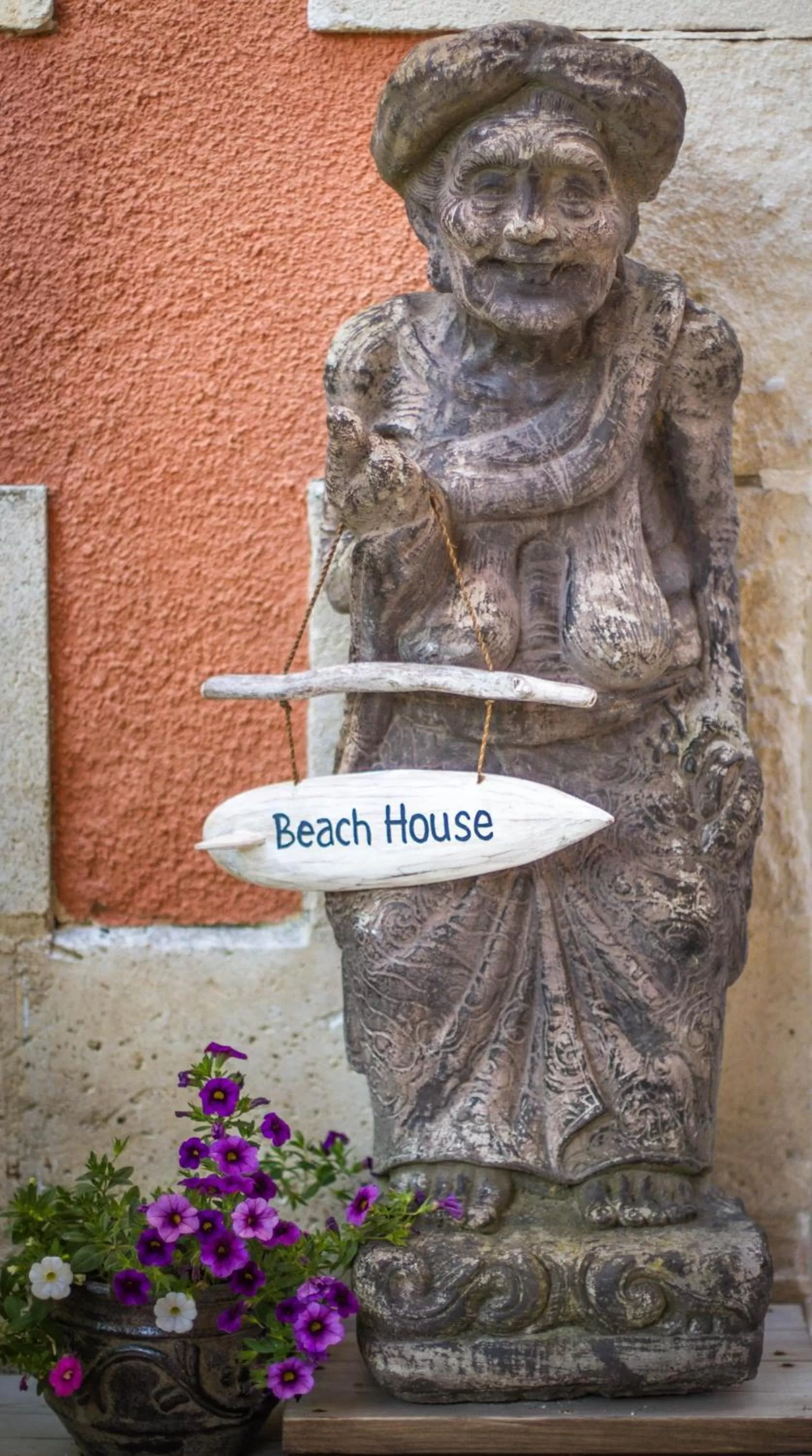 Patio, Property Logo/Sign in VILLA ZENITH Hostel - LA MAISON