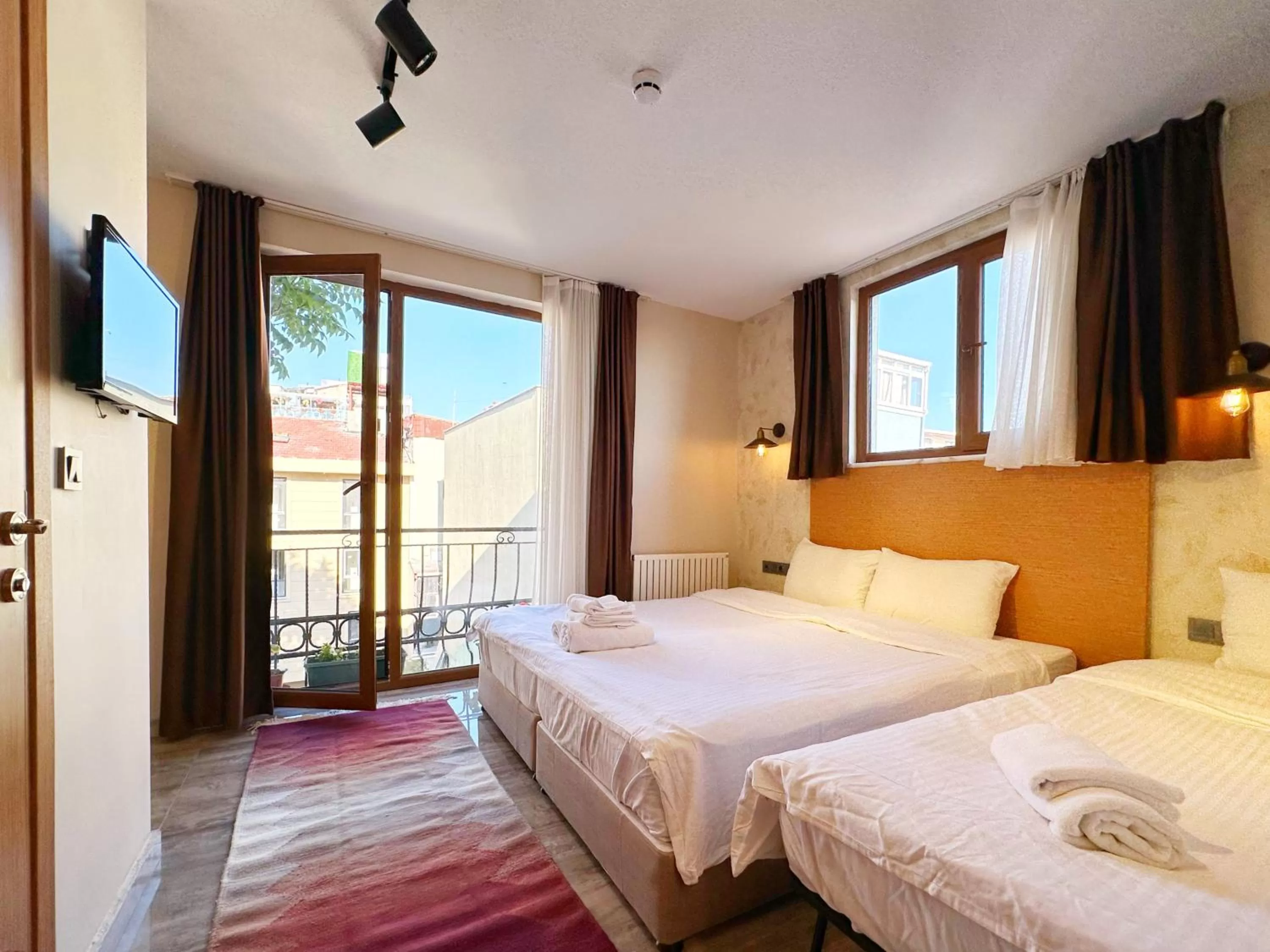 Bed in Sultan Pier Hotel