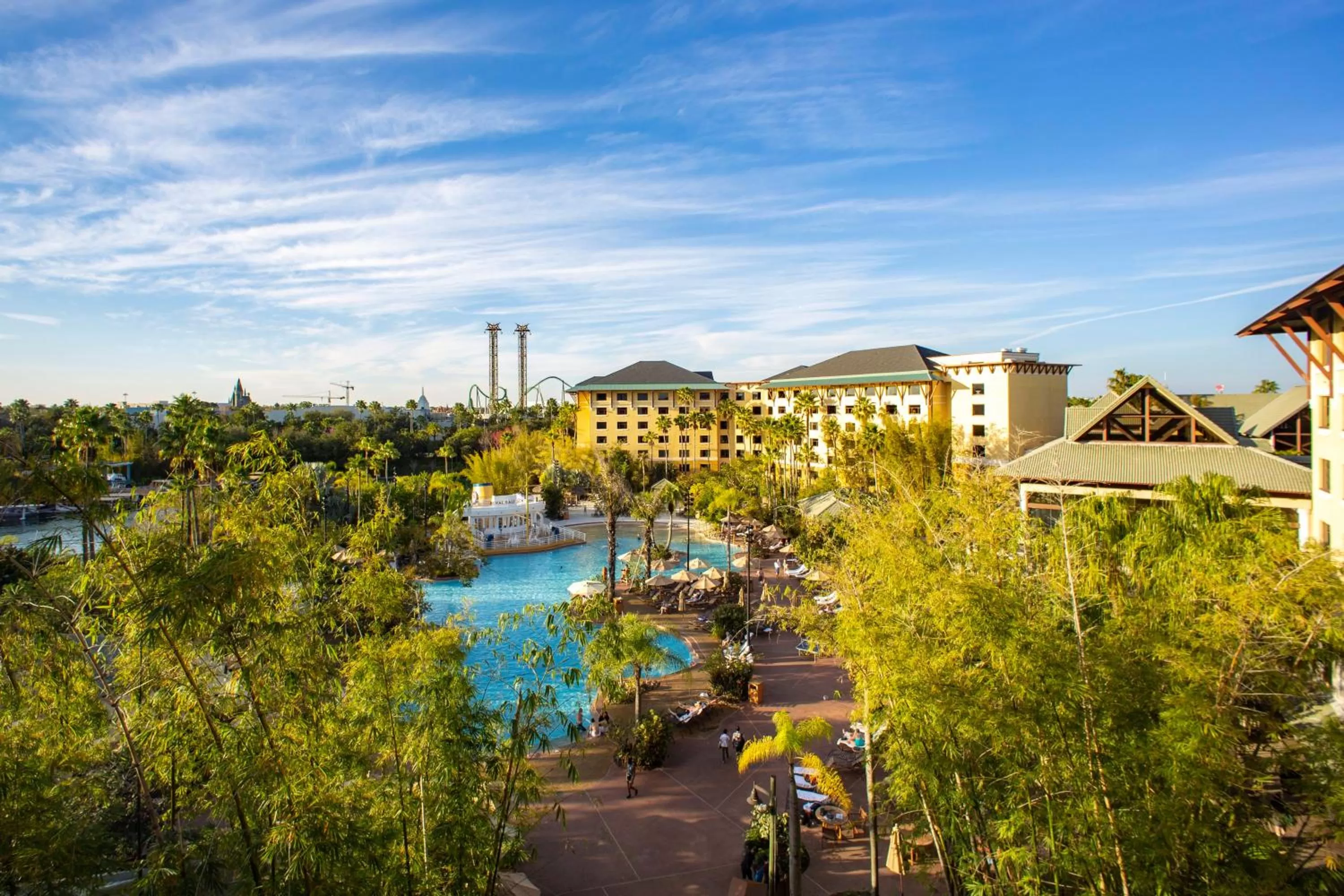 Bird's eye view in Universal's Loews Royal Pacific Resort