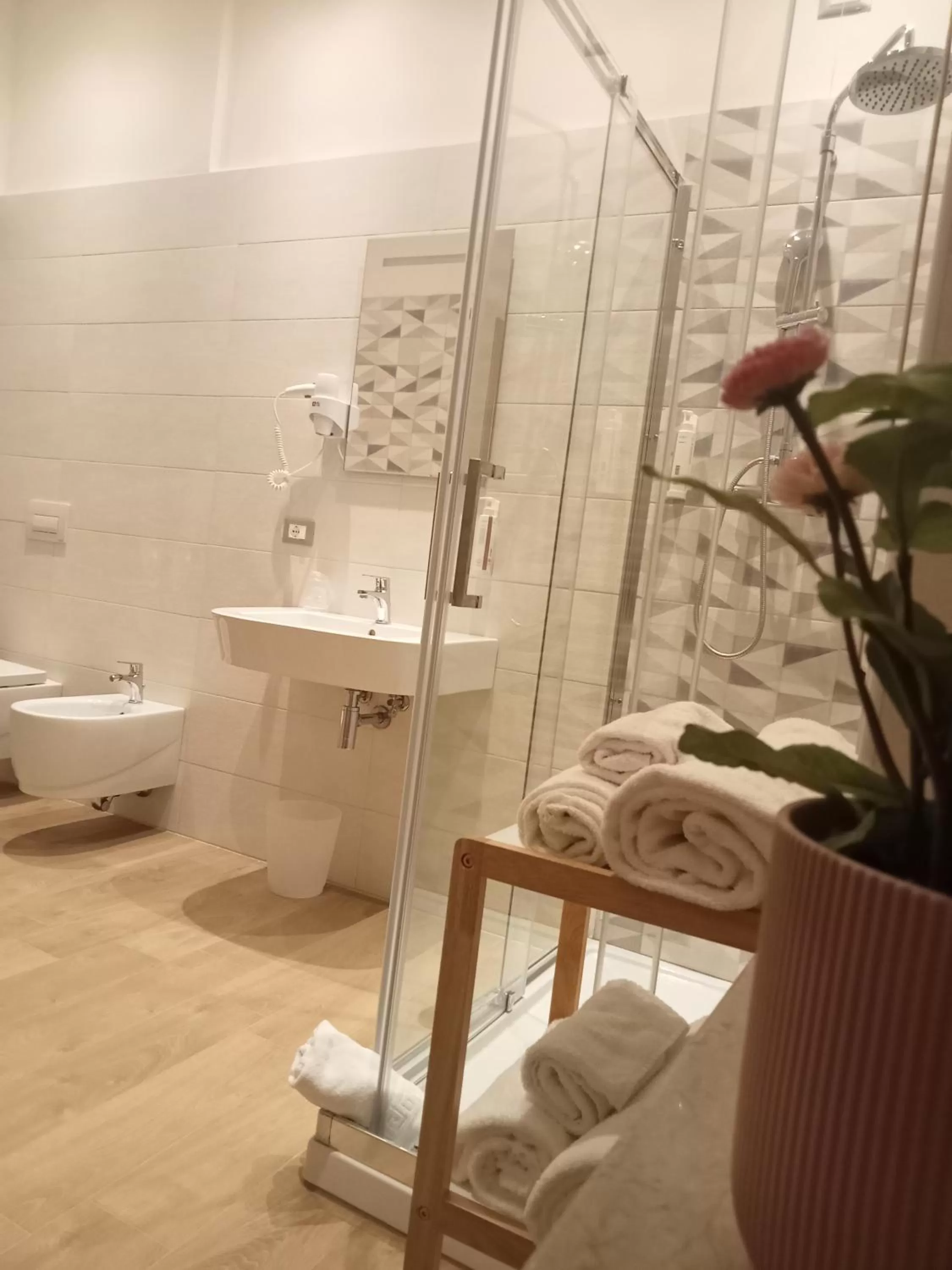 Shower in Hotel Porta Rivera