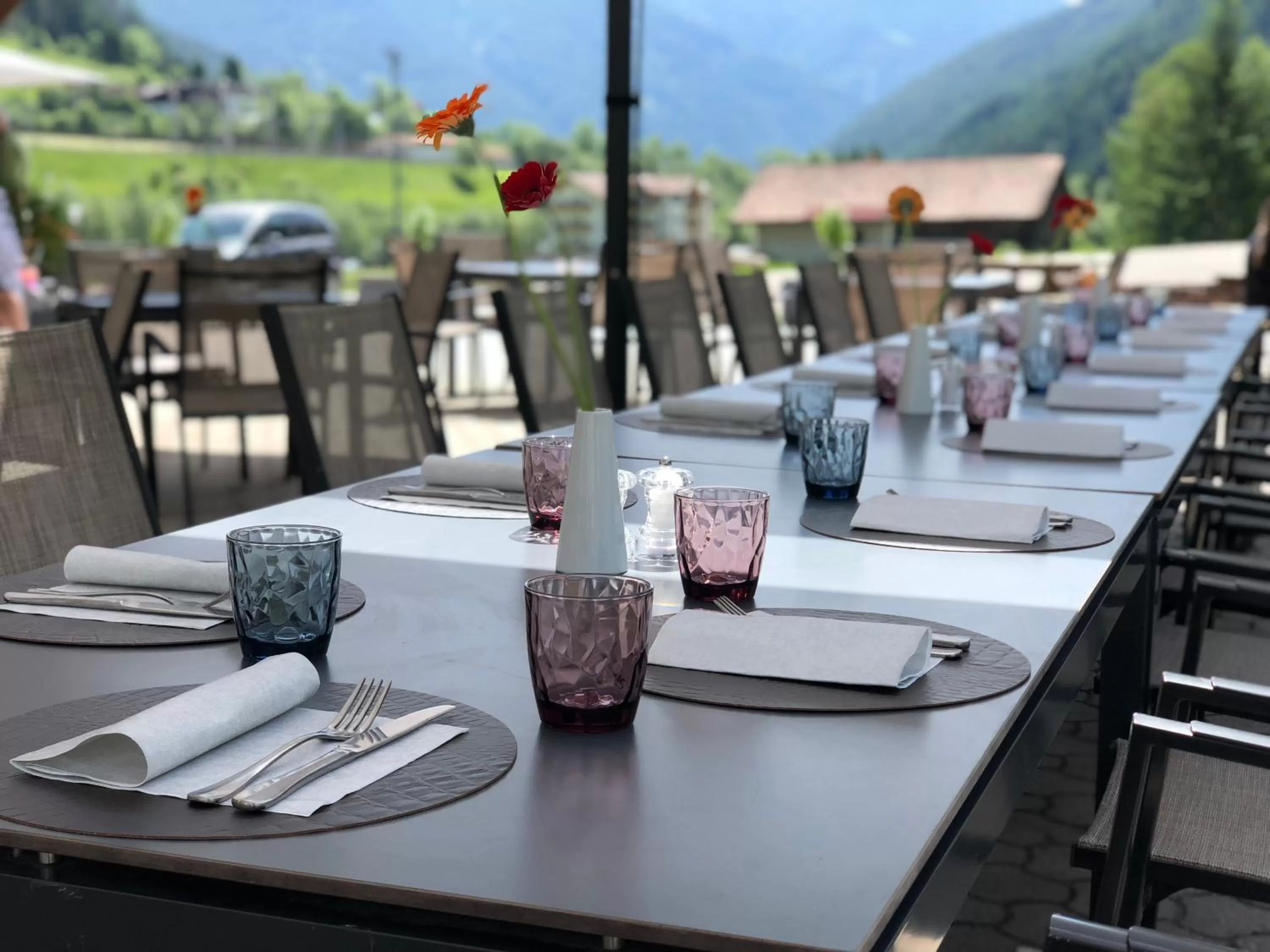 Patio in Hotel Bergkristall