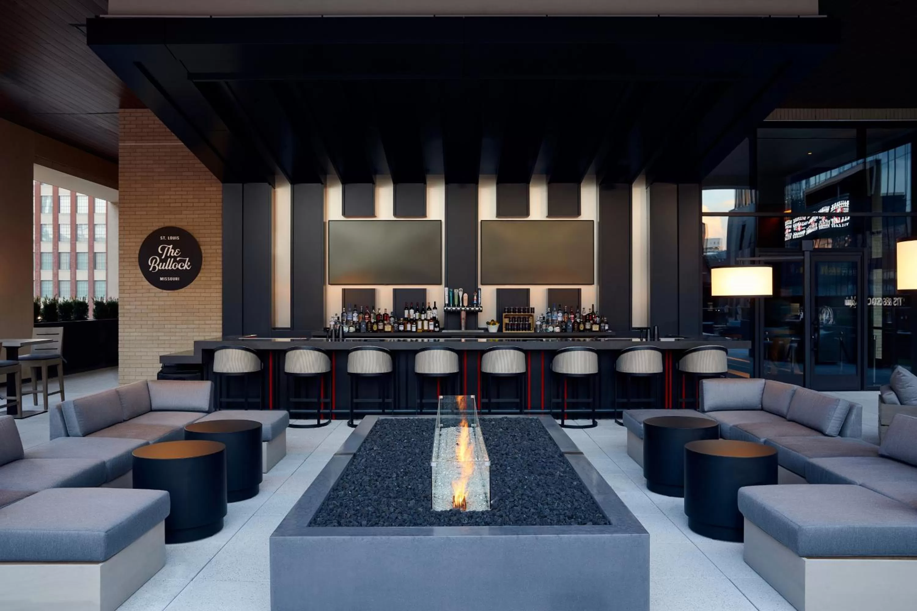 Communal lounge/ TV room in Live! by Loews - St. Louis