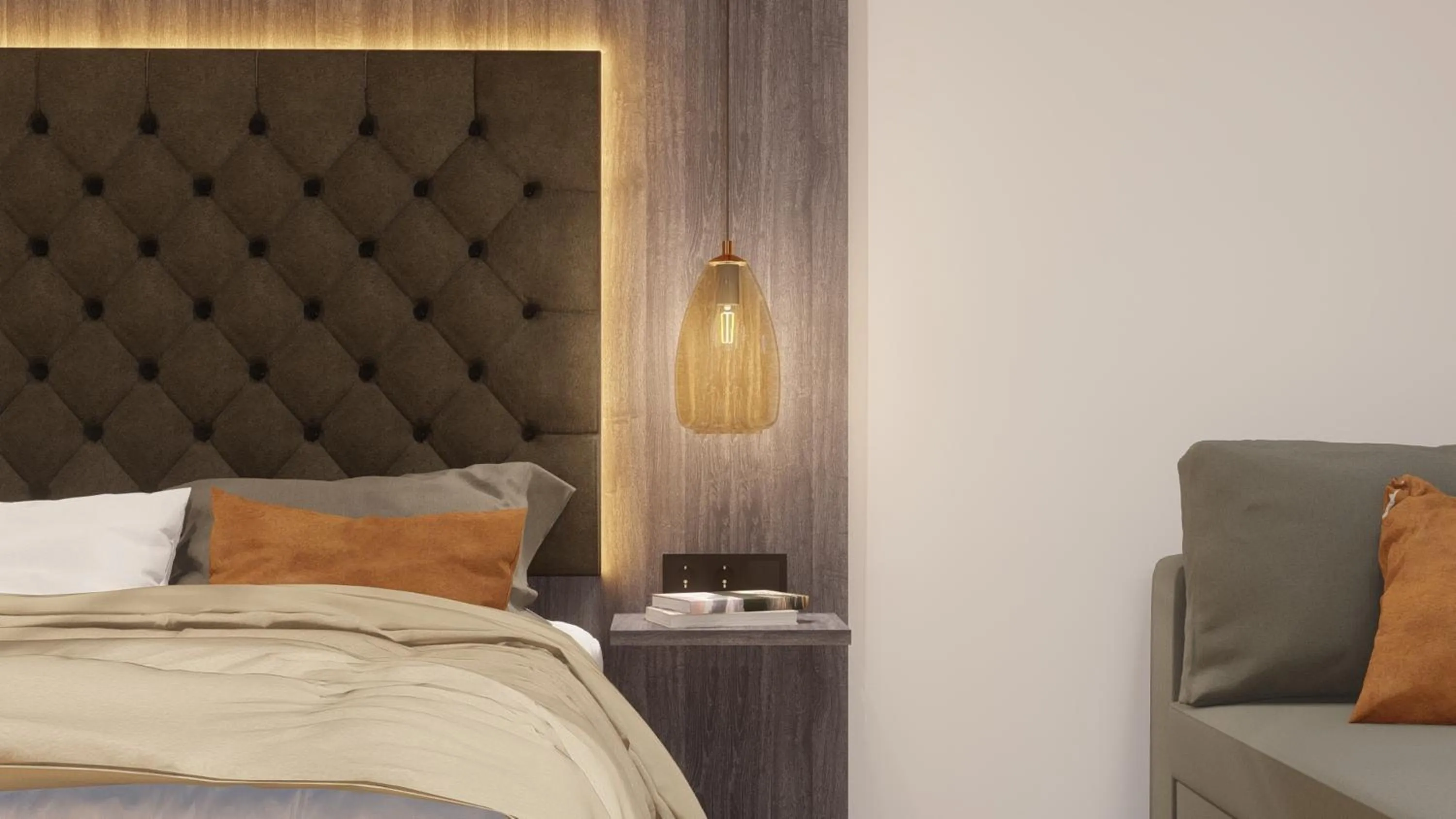 Bed in Hotel Pension Residenz