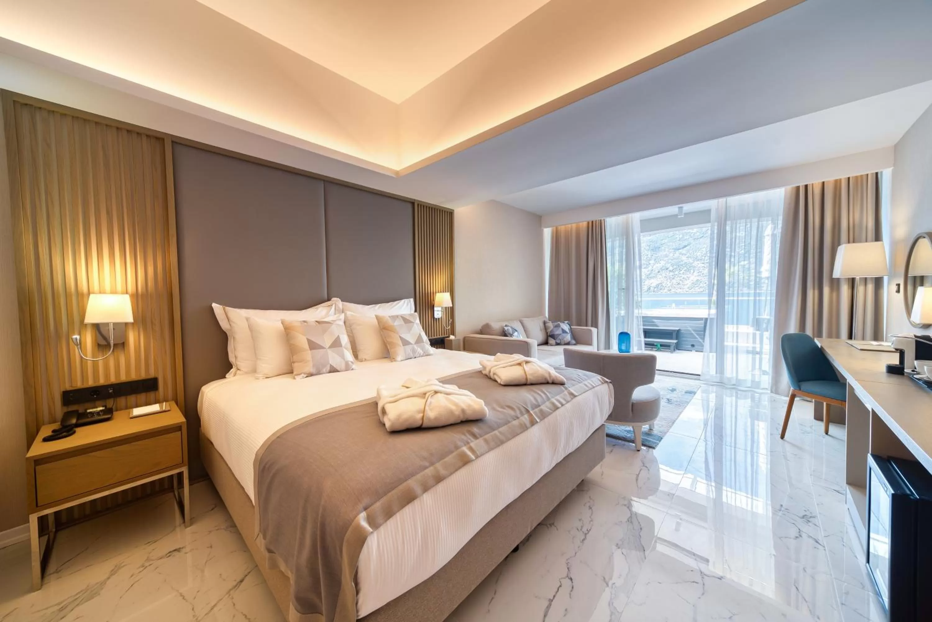 Bed in Hyatt Regency Kotor Bay Resort