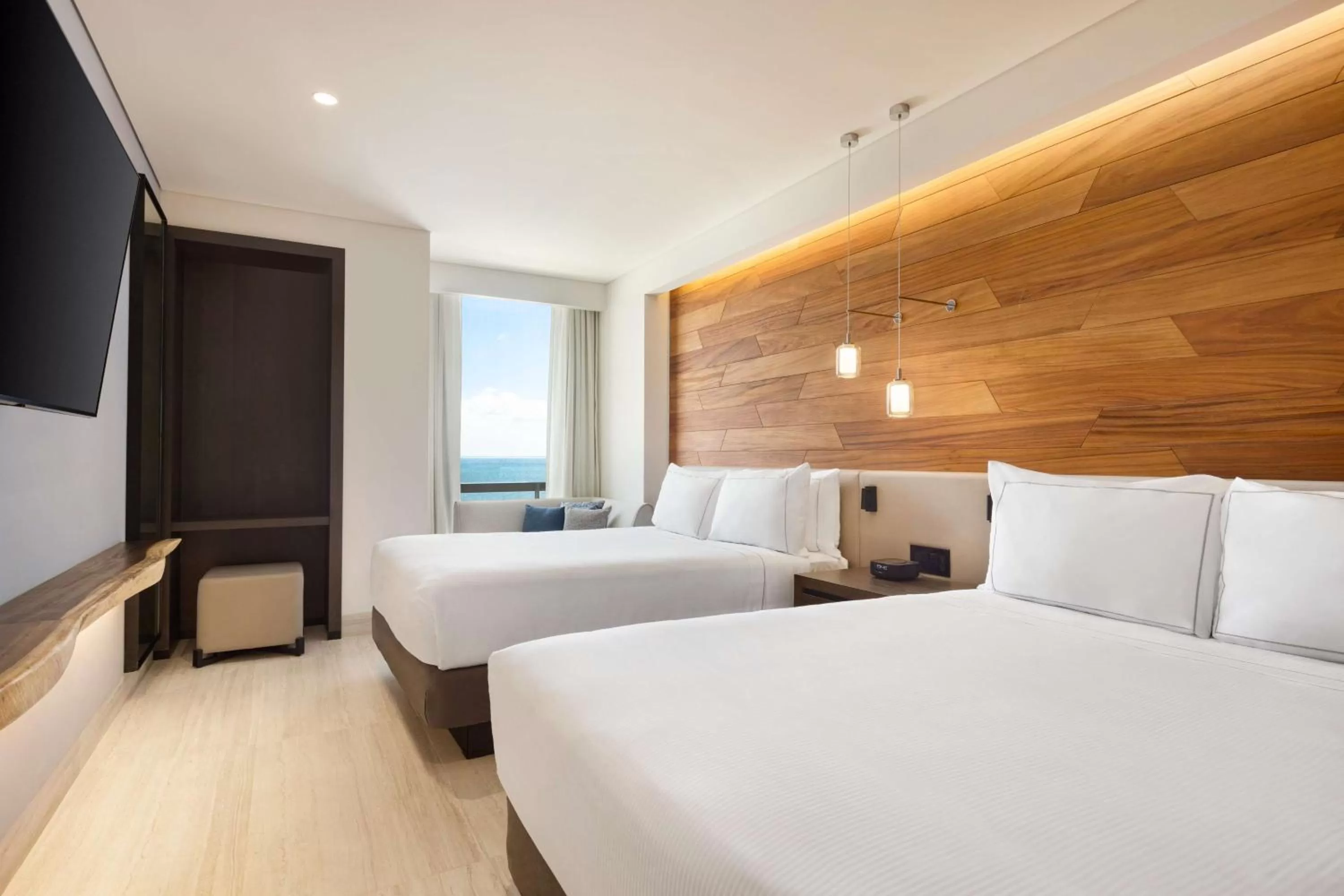 Bedroom, Bed in Hilton Cancun, an All-Inclusive Resort