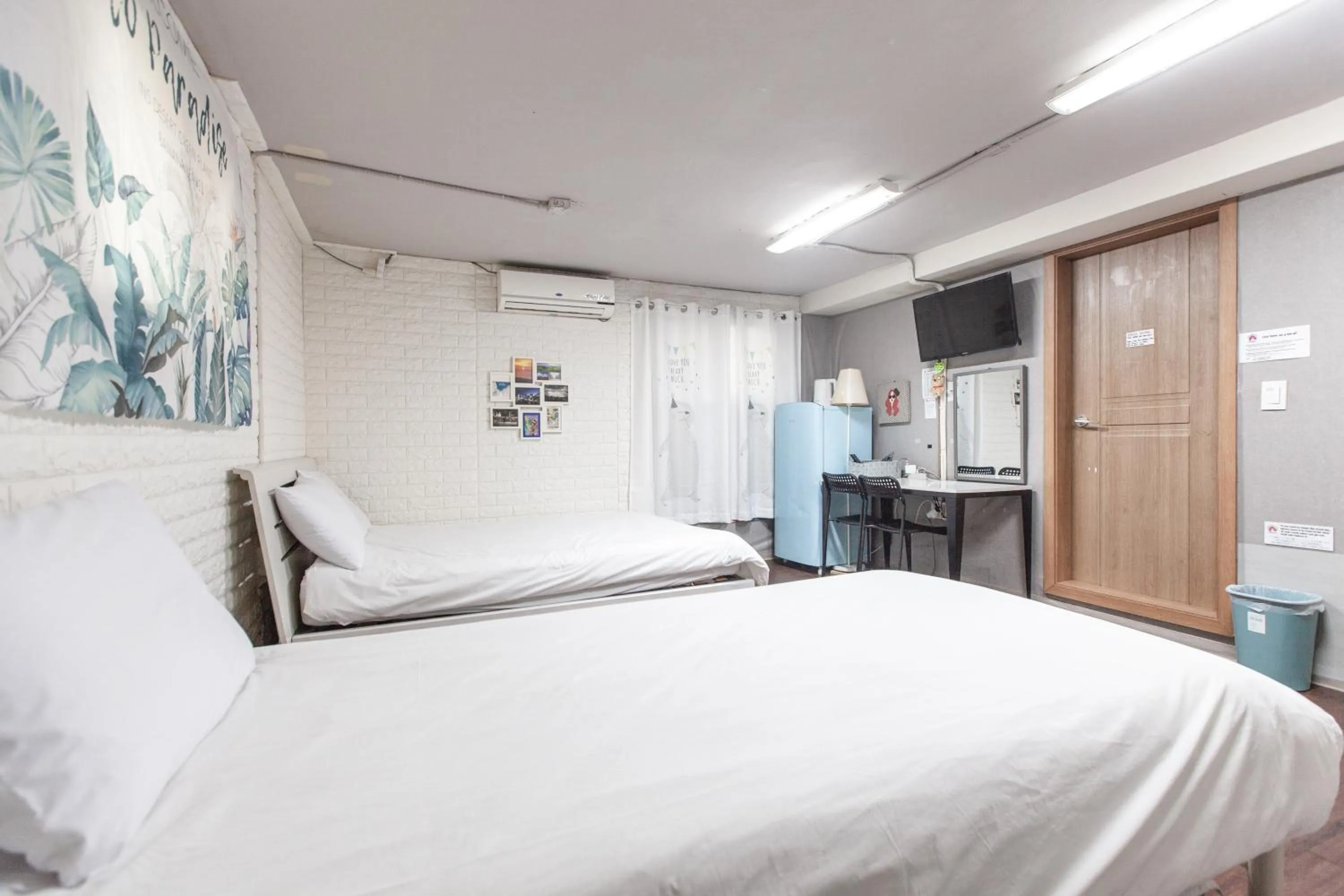 Decorative detail, Bed in Hongdae Style Guesthouse