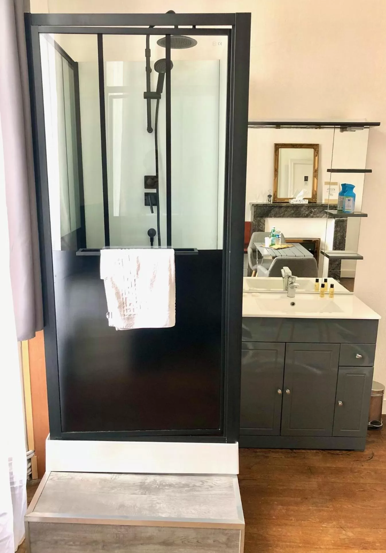 Bathroom in Hôtel Particulier CHÂTEAU DES MARAIS Proximité et vue sur le Lac de Grand lieu