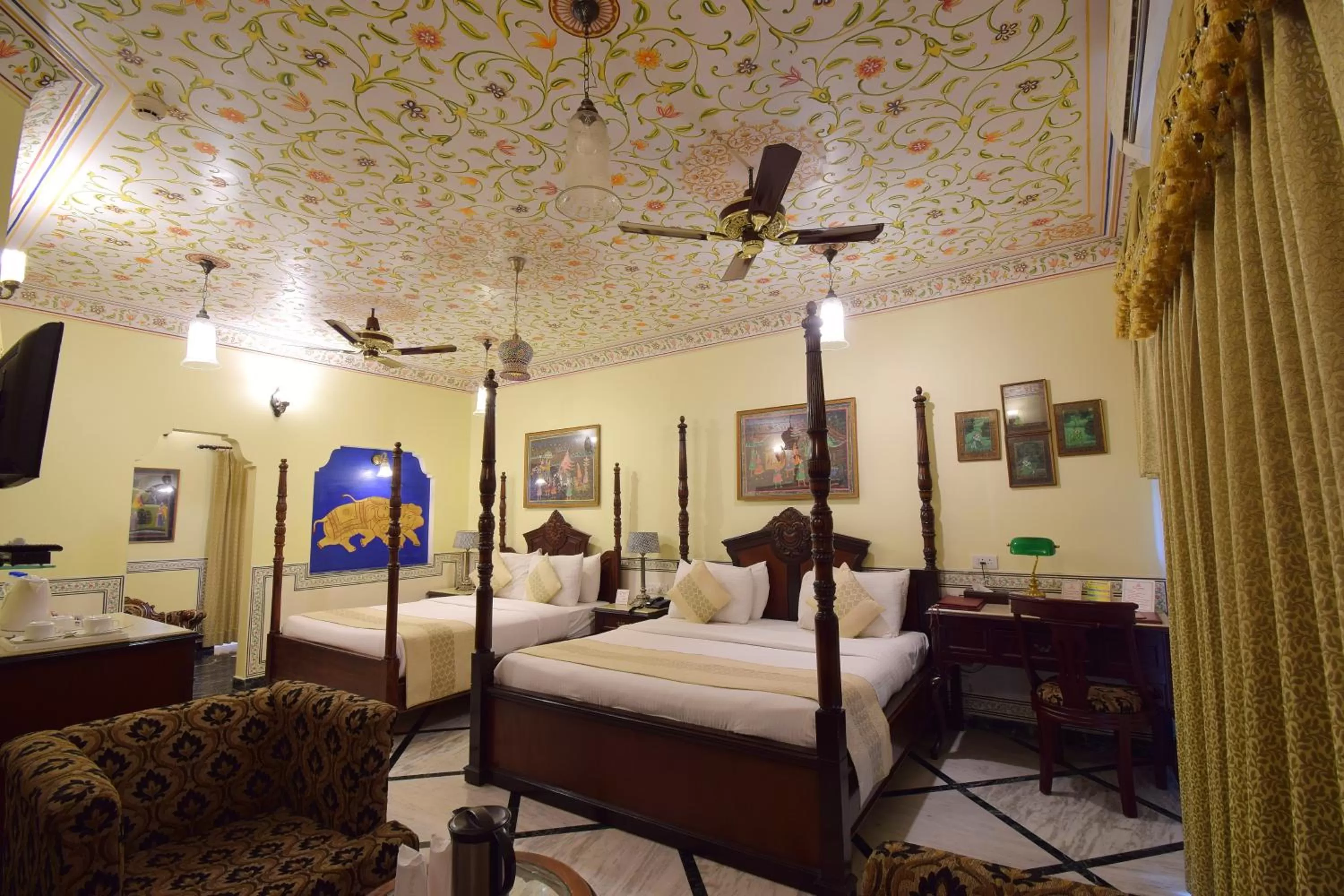 Photo of the whole room, Bed in Umaid Bhawan - A Heritage Style Boutique Hotel