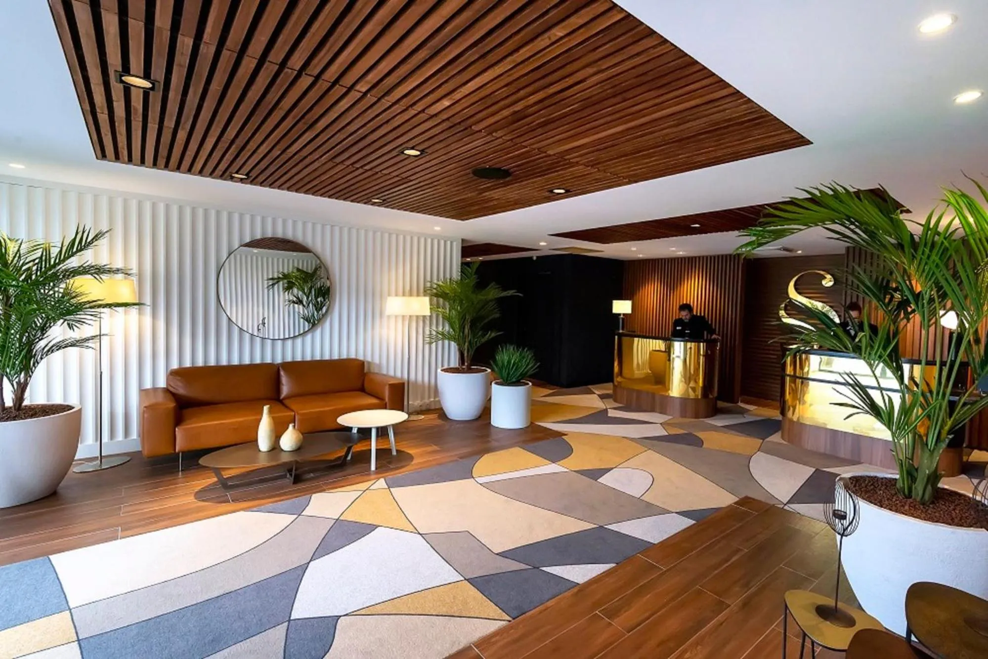 Lobby or reception in Servotel Saint-Vincent