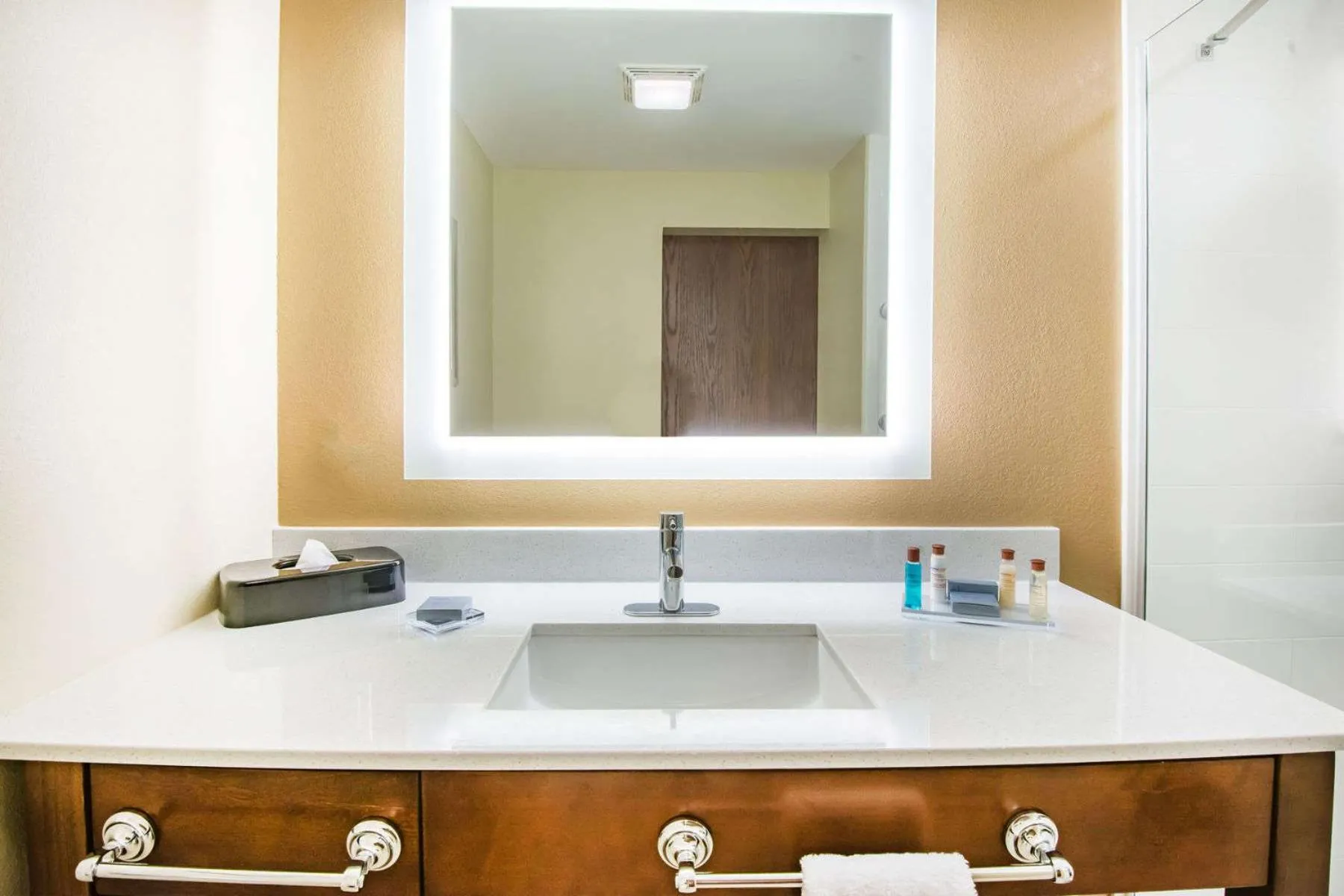 Bathroom in Hawthorn Extended Stay by Wyndham Saint Clairsville