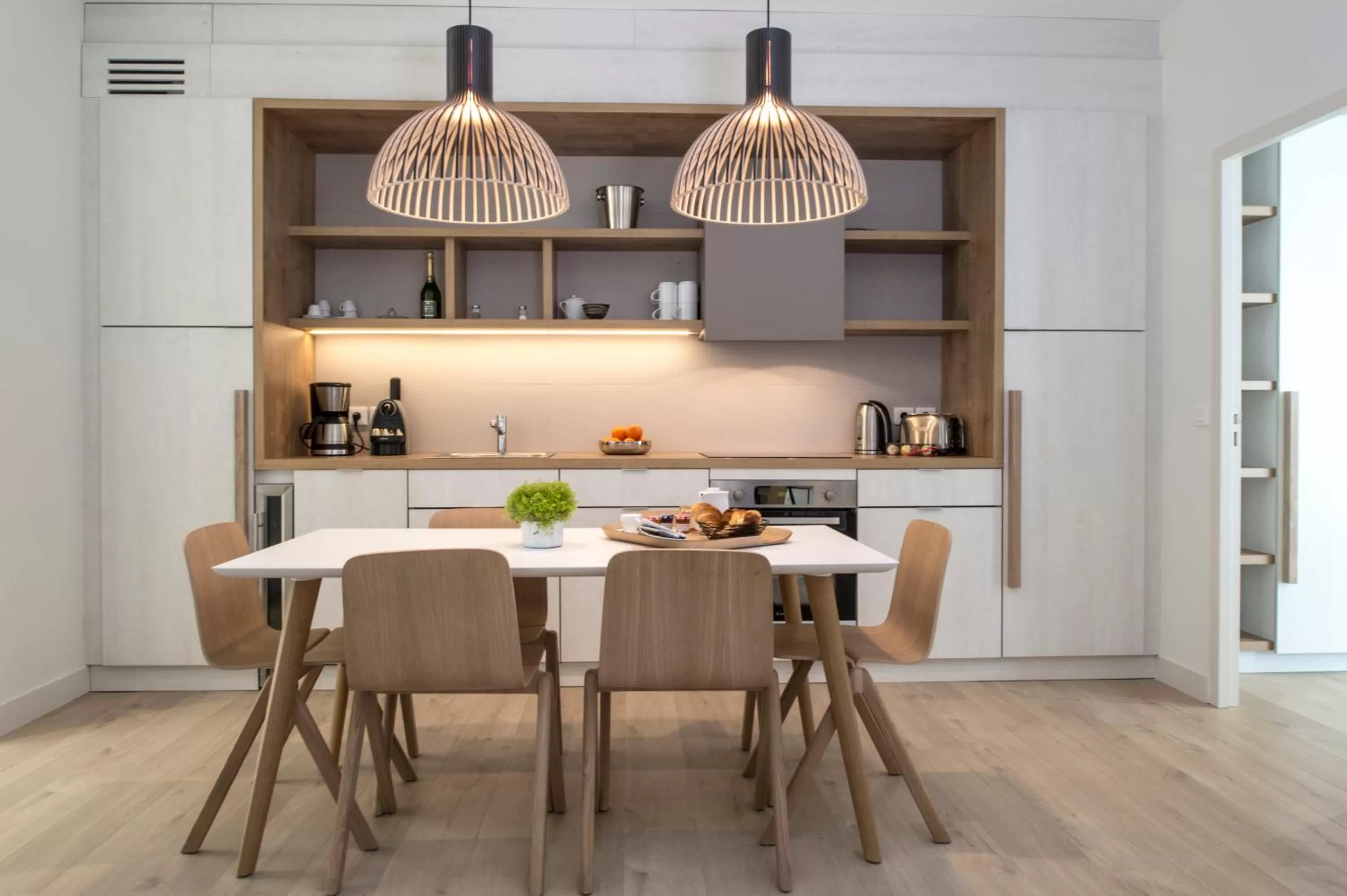 Kitchen or kitchenette in Le Génépy - Appart'hôtel de Charme