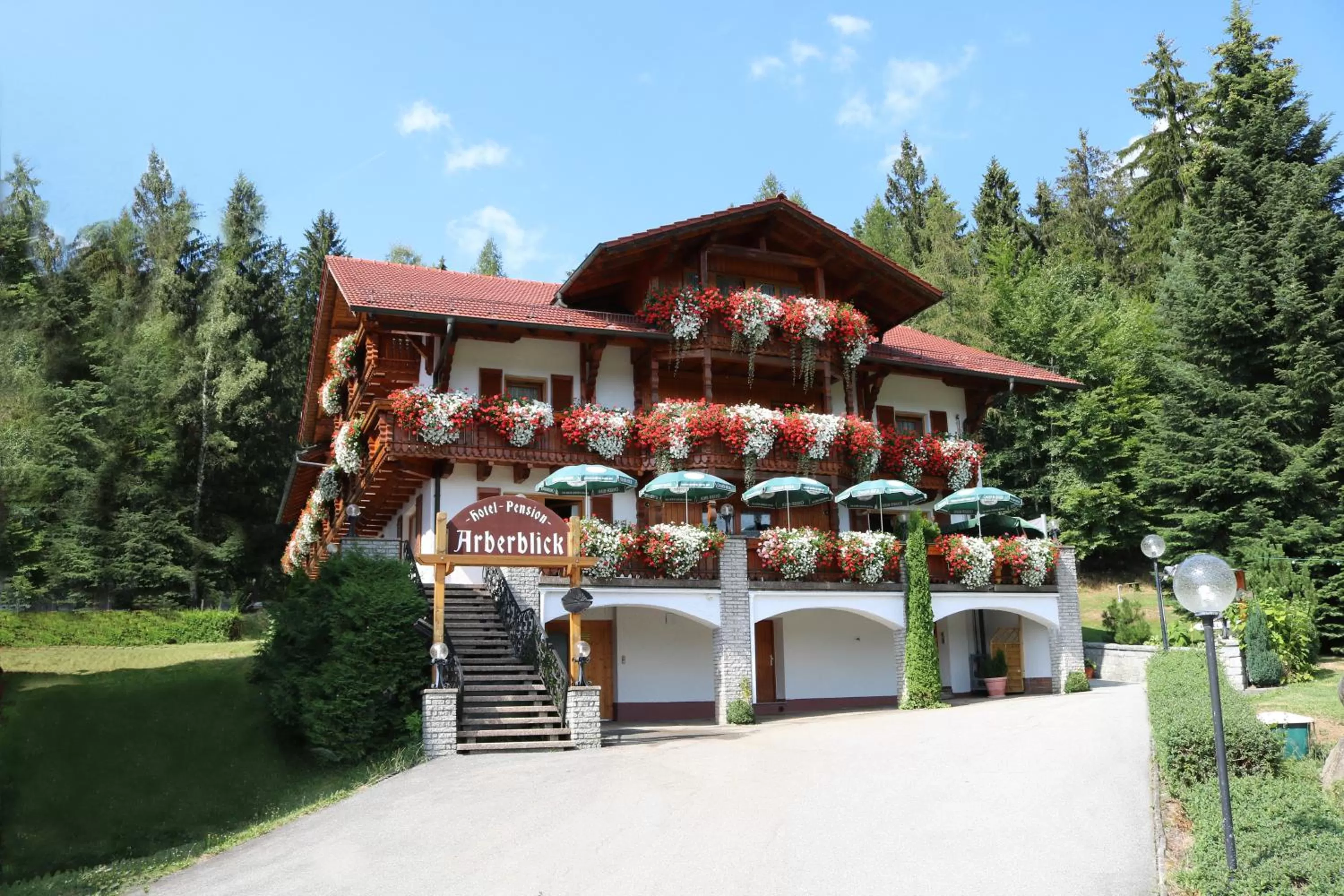 Facade/entrance in GarniHotel - Arberblick