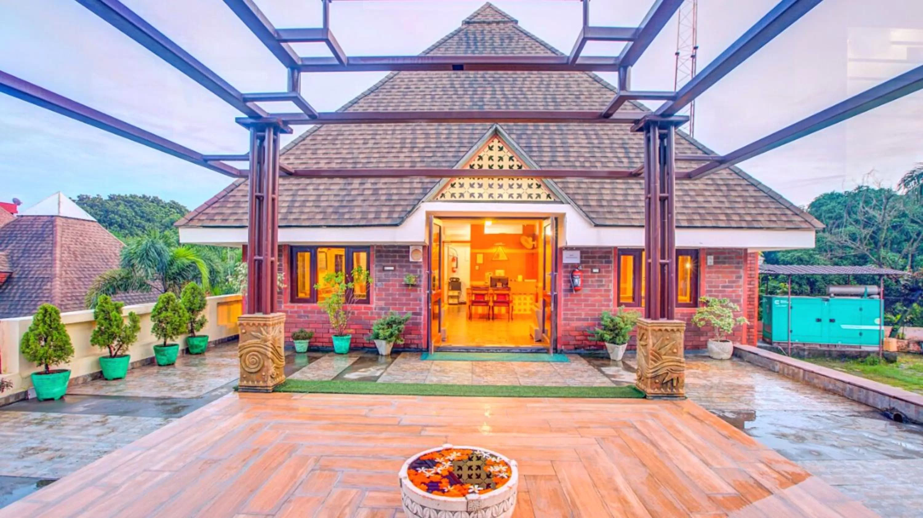 Facade/entrance in Pyramid Home Divine - A Wellness Resort
