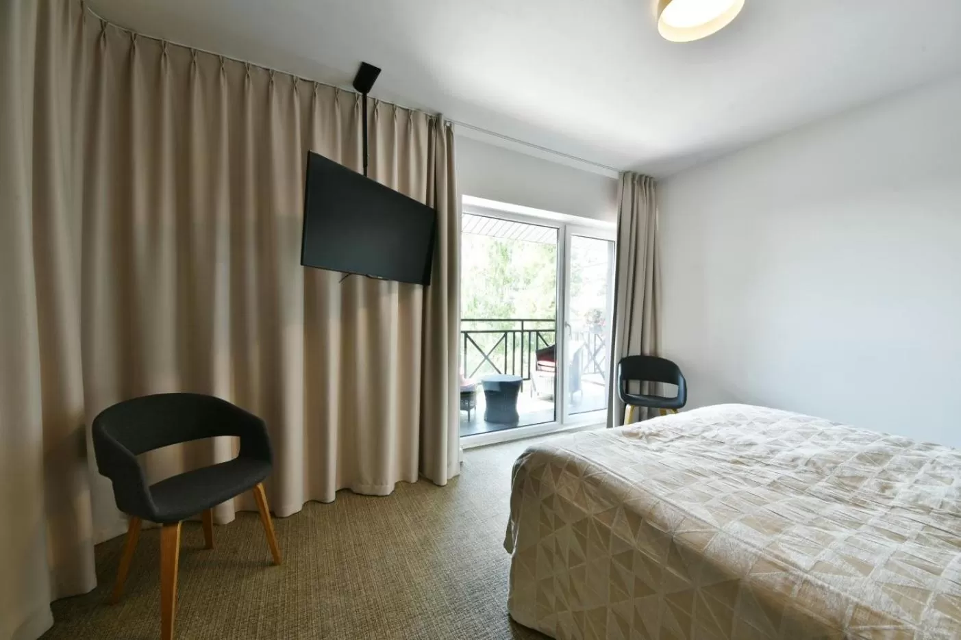 Landmark view, Bed in "Seklytele" apartments