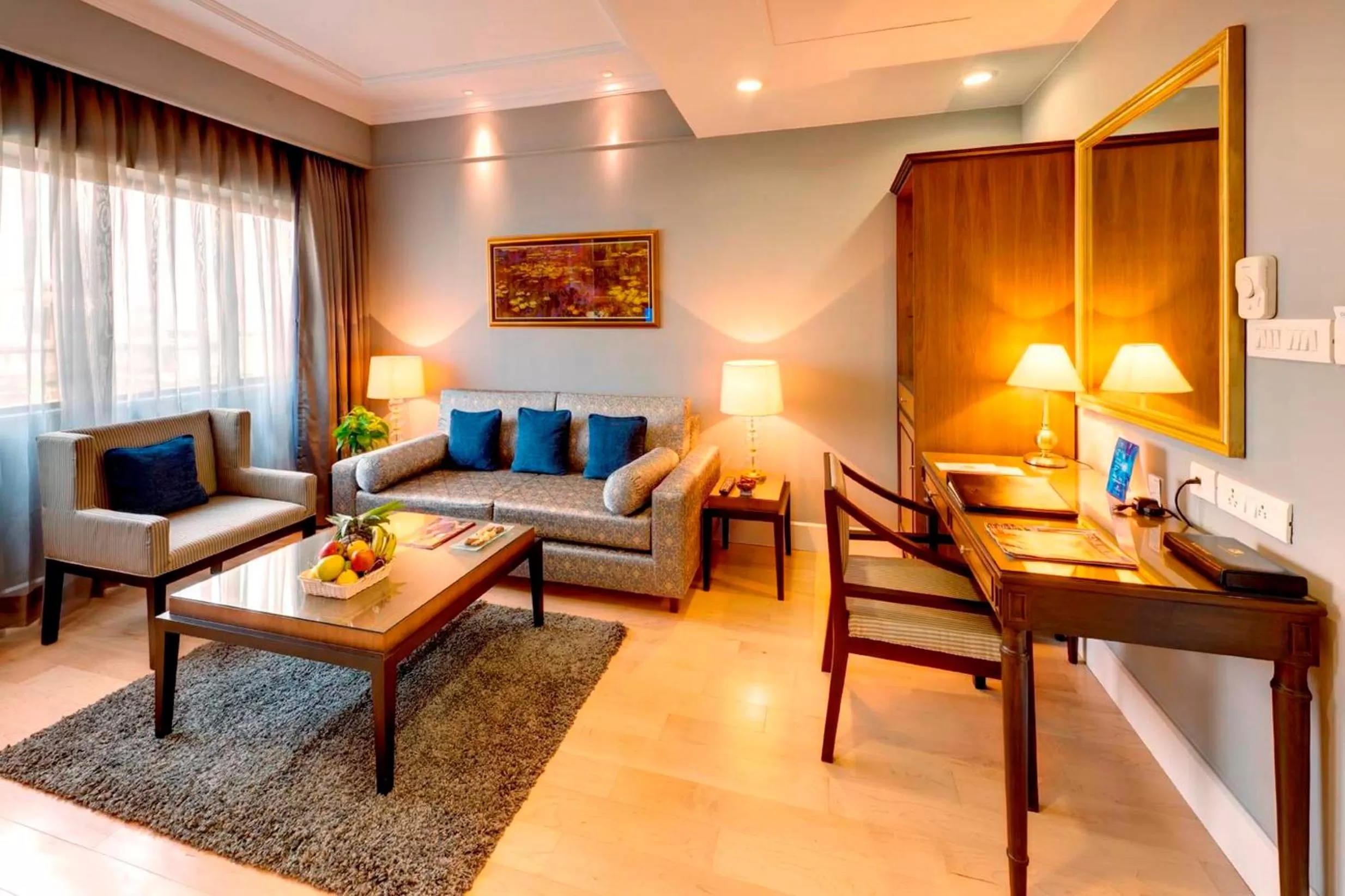 Seating area in Kenilworth Hotel, Kolkata