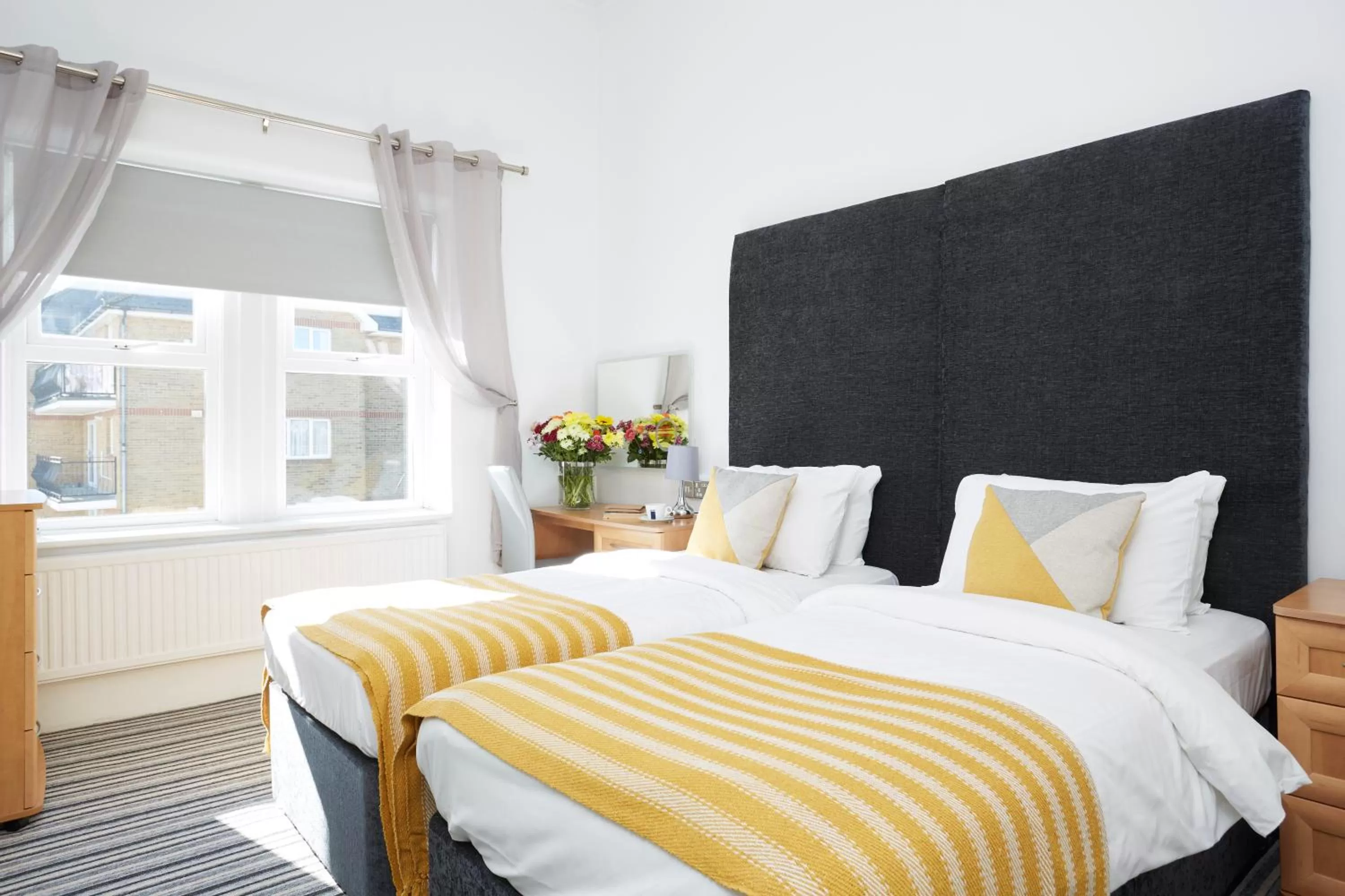 Bed in Luccombe Hall Hotel