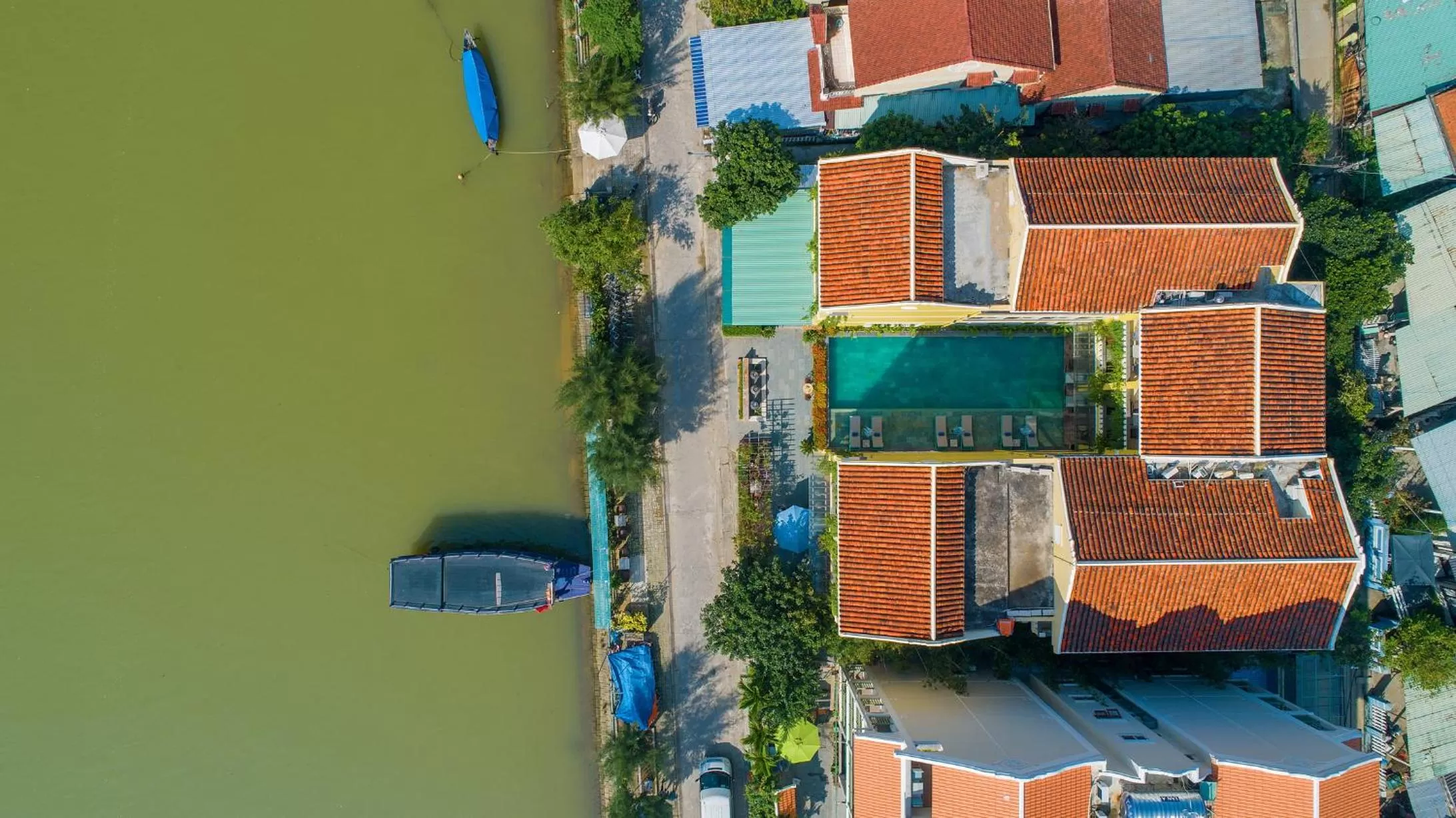 Property building, Bird's-eye View in TRIPLE Riverside Villa Hotel HoiAn