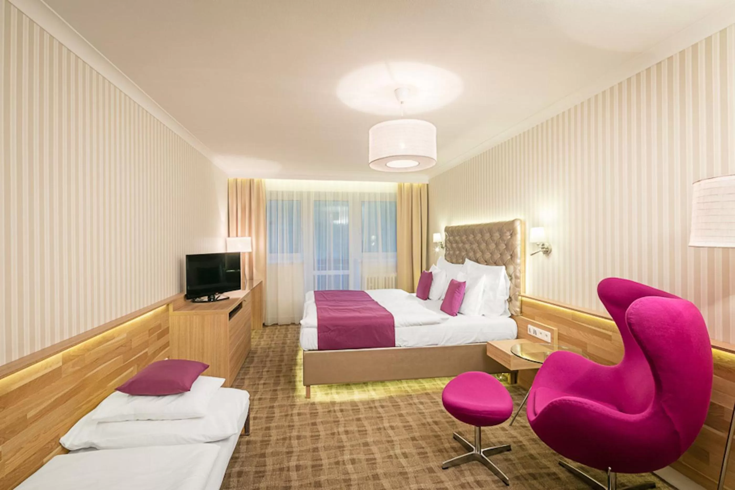 Bed in Pytloun Wellness Hotel Harrachov