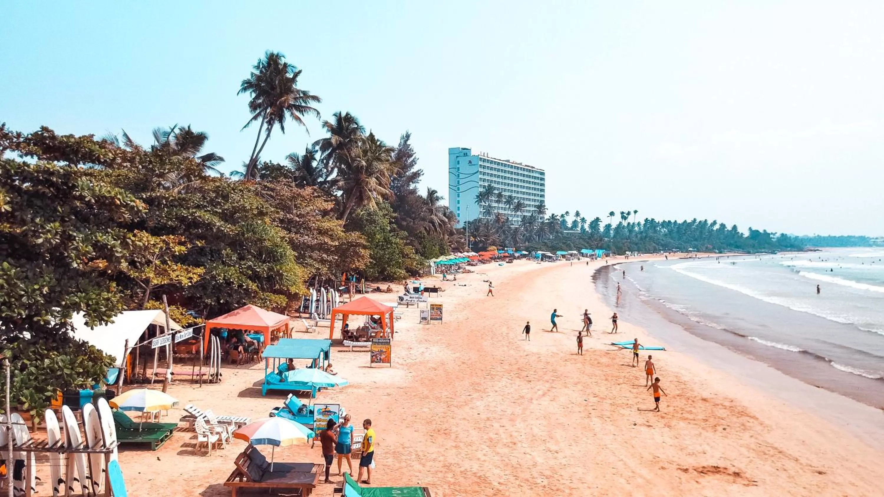 Beach in Lucky's Surf Camp