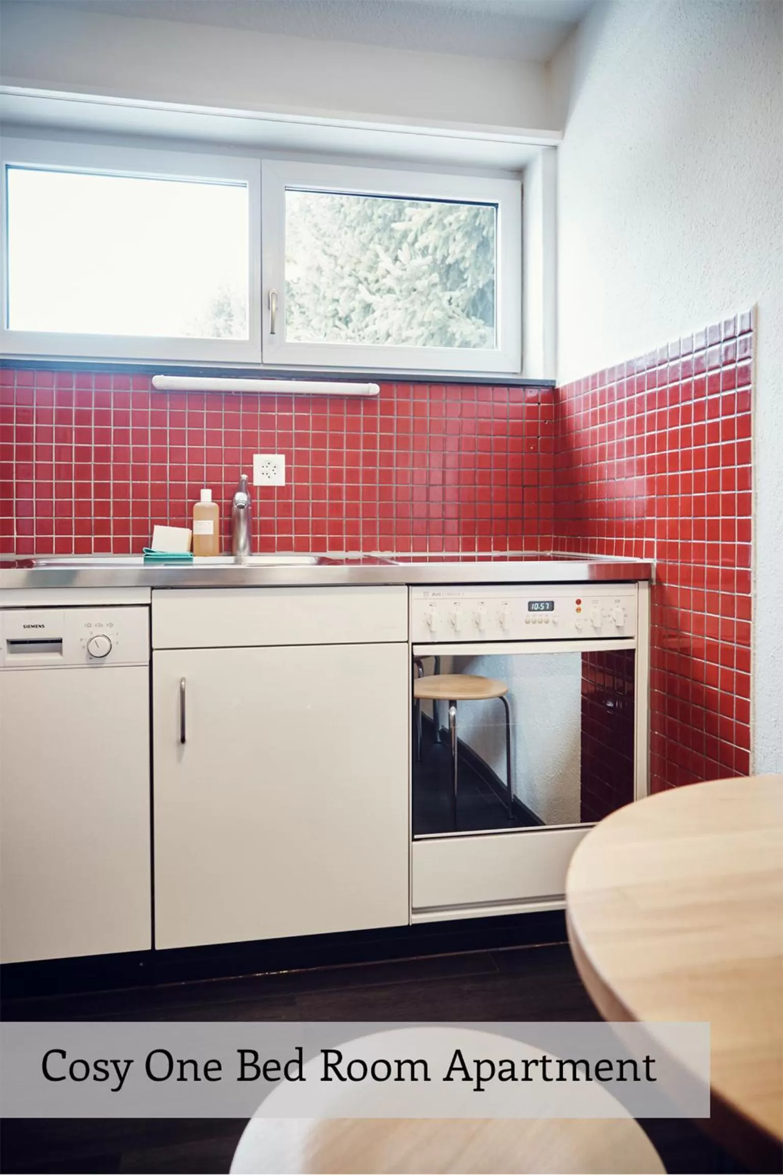 Kitchen or kitchenette, Bed in Serviced Apartments by Solaria