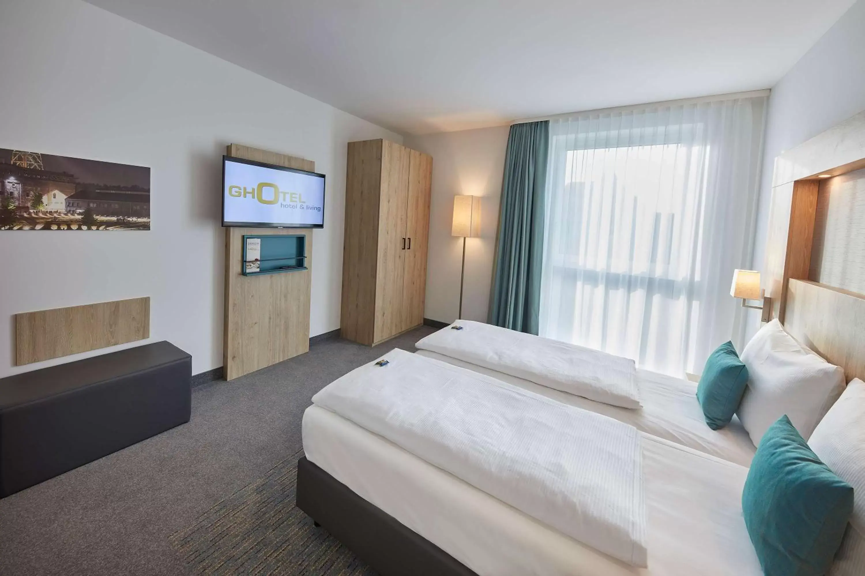 Twin Room - Disability Access in GHOTEL hotel & living Bochum Twin Room - Disability Access in GHOTEL hotel & living Bochum