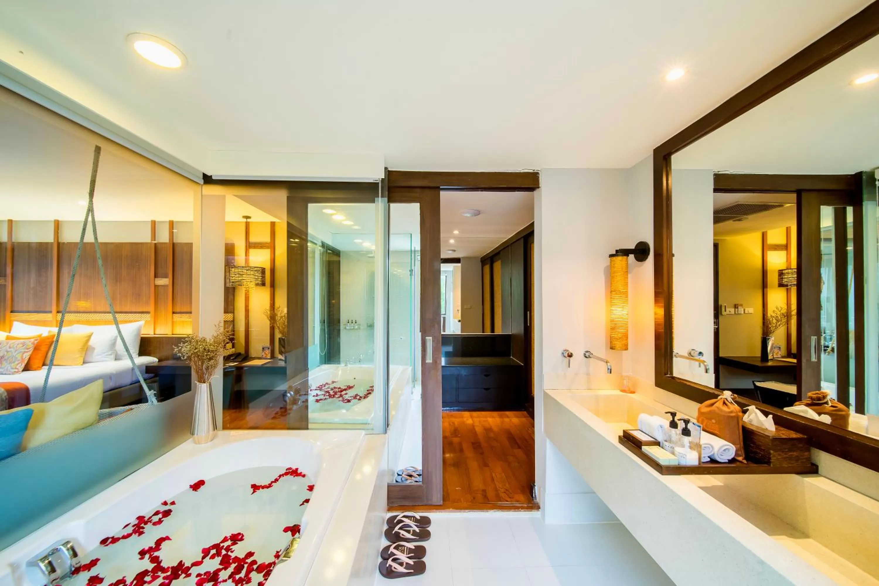 Bathroom, Bed in The Rock Hua Hin Beachfront Spa Resort