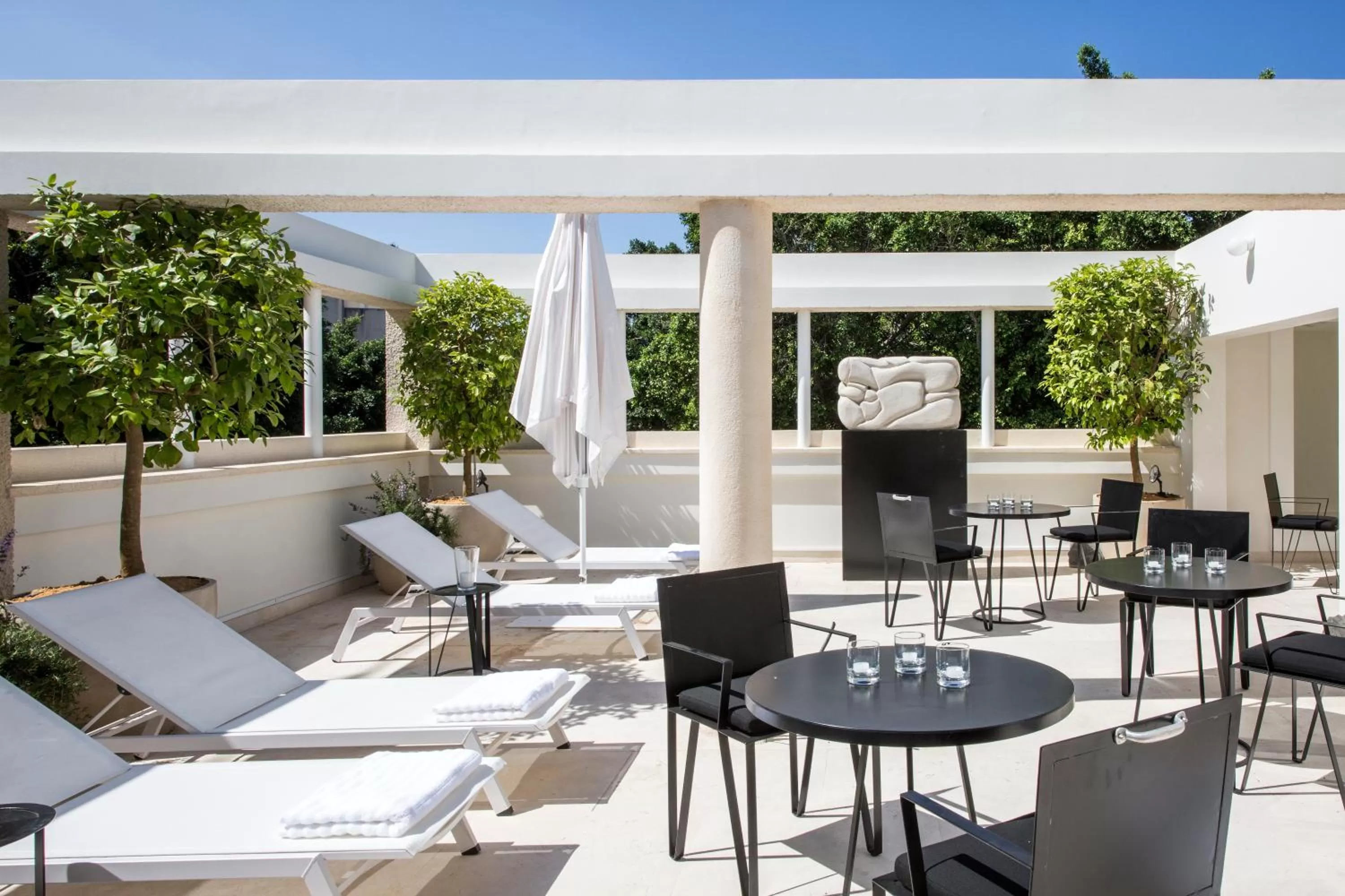 Patio, Restaurant/Places to Eat in White Villa Tel Aviv Hotel