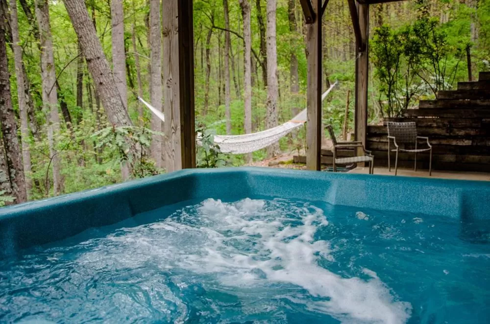 Patio in Asheville Cabins of Willow Winds