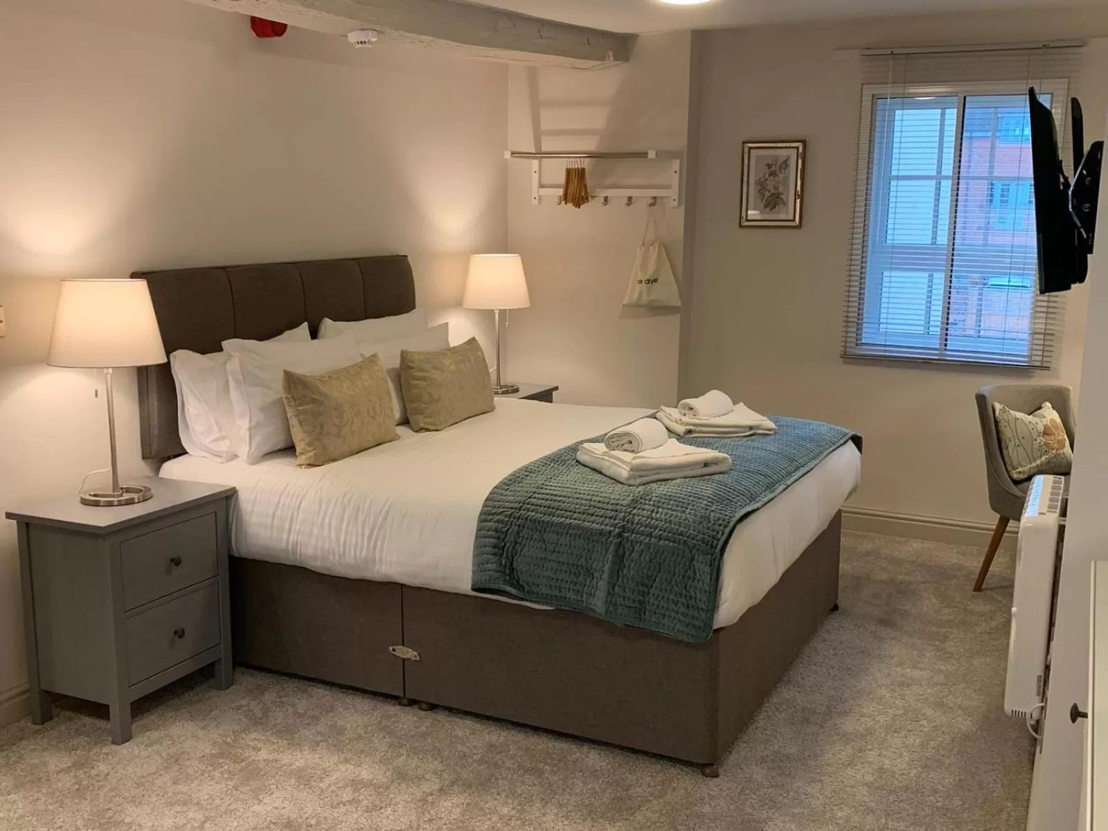 Bed in The Falcon Hotel