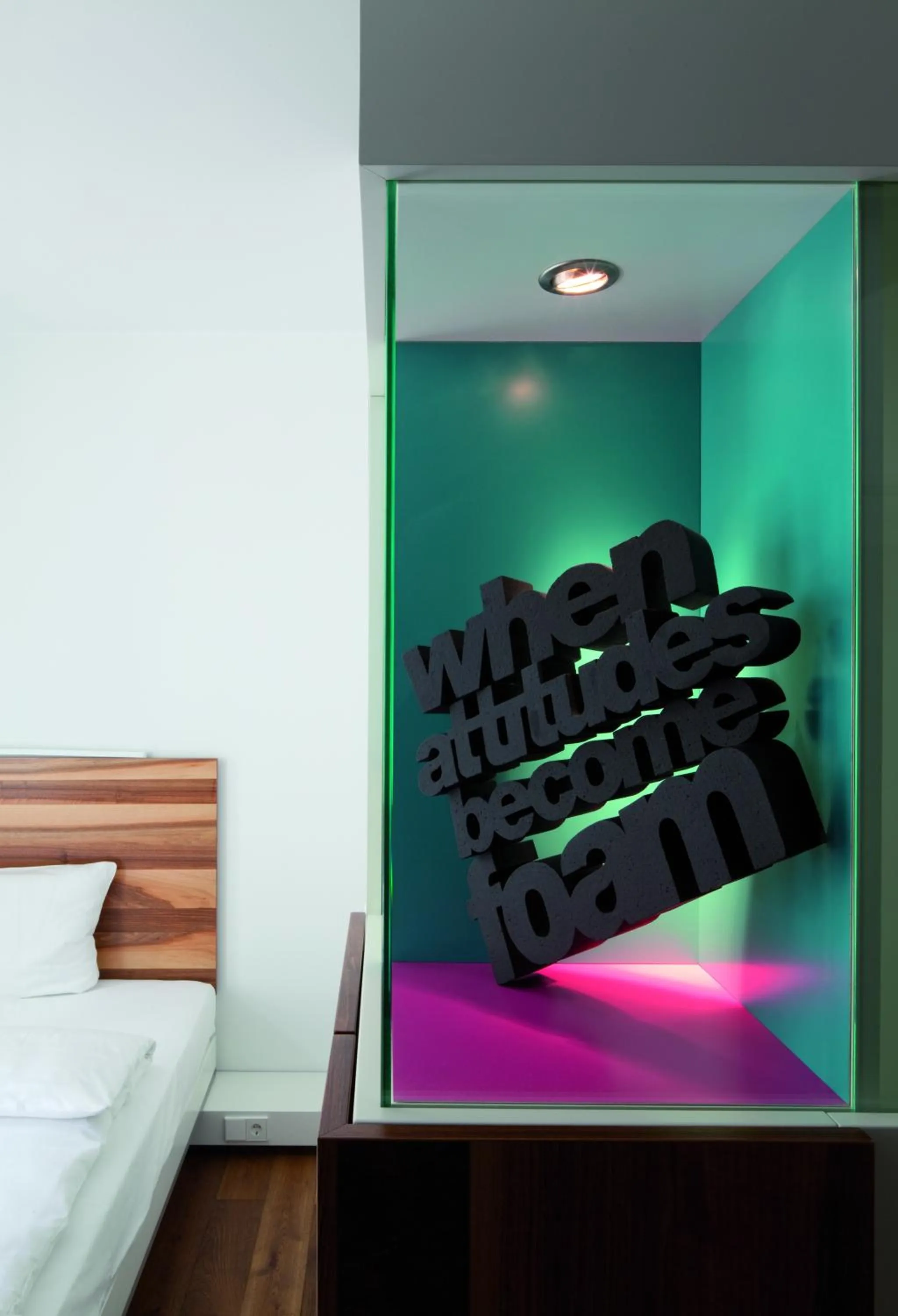 Decorative detail, Bed in HOPPER Hotel St. Josef