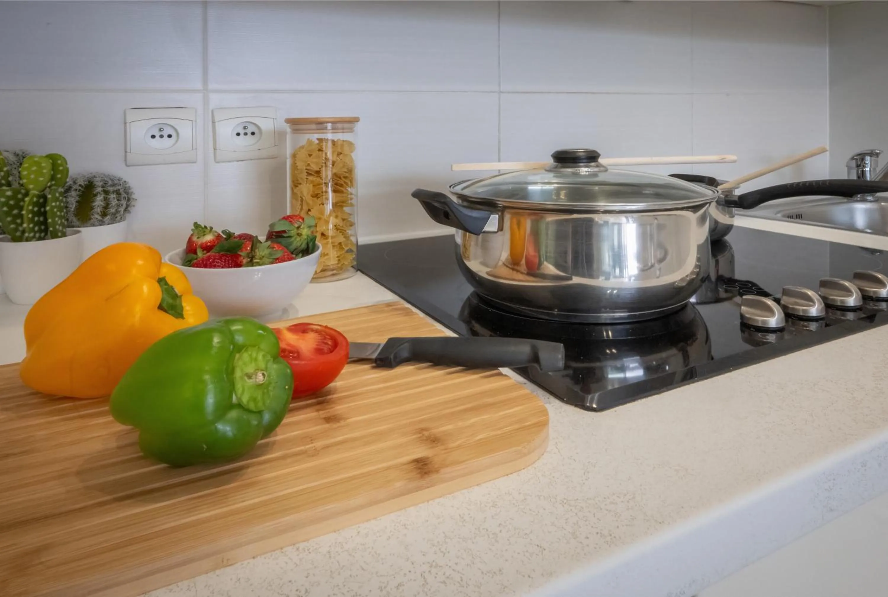 Kitchen or kitchenette in Nemea Appart Hotel Le Lido Cagnes sur Mer