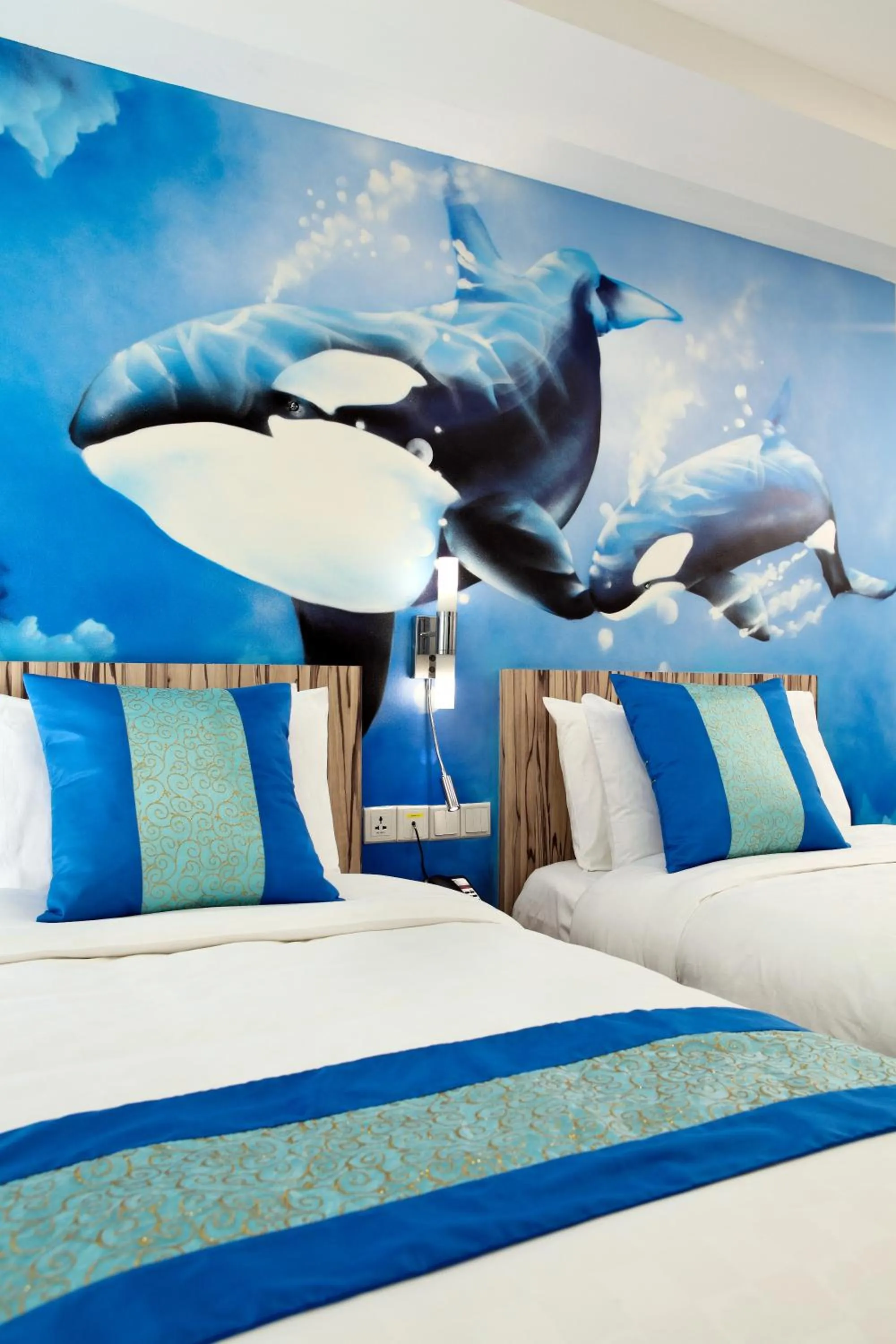 Decorative detail, Bed in Hotel Clover The Arts