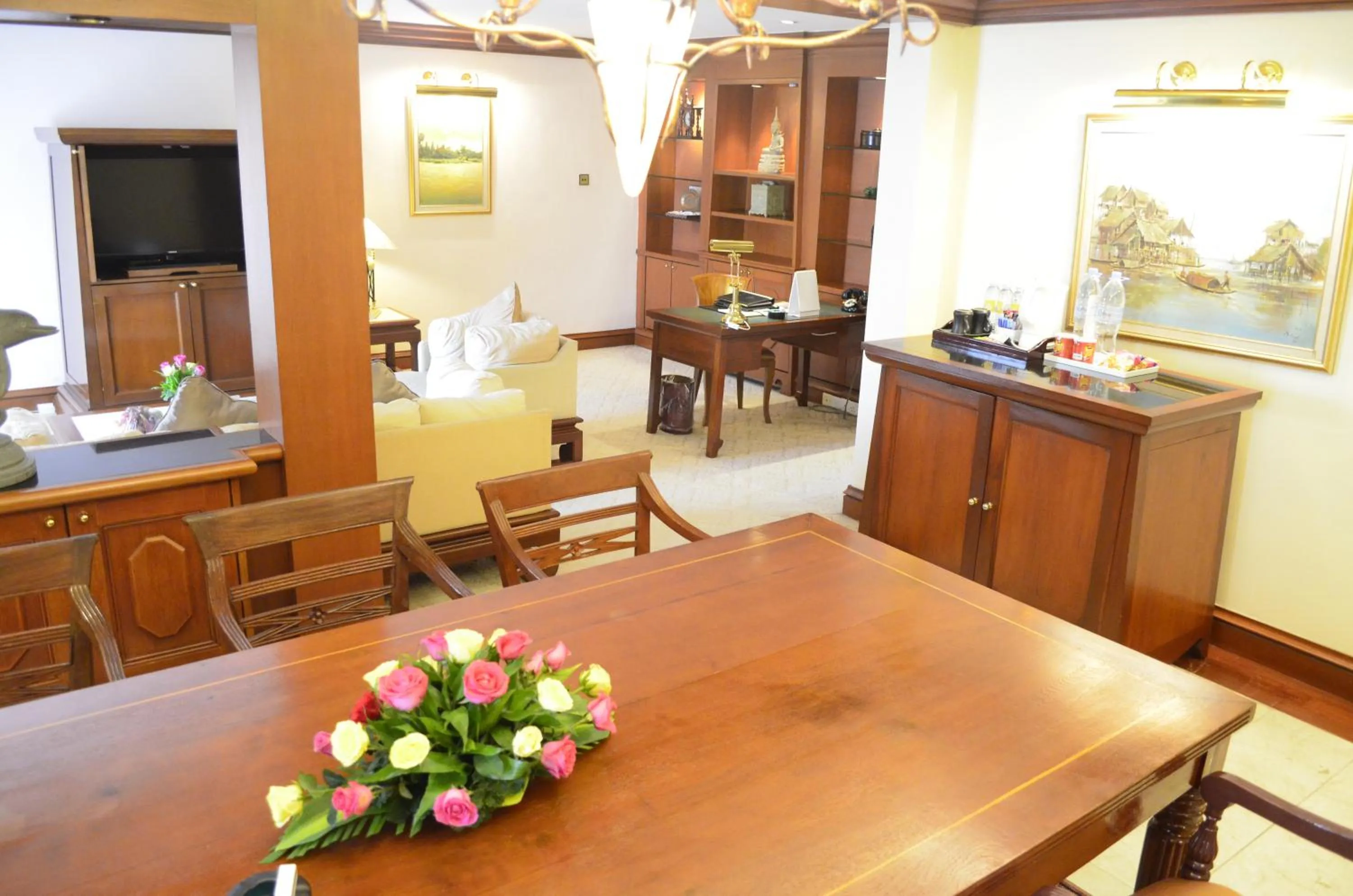 Dining area in Hotel Cambodiana