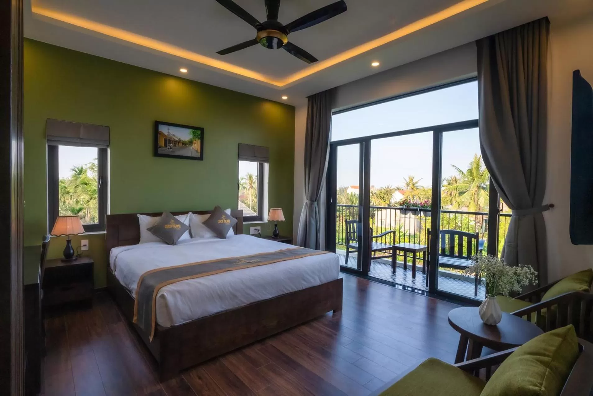 Bed in Coco Island Villa