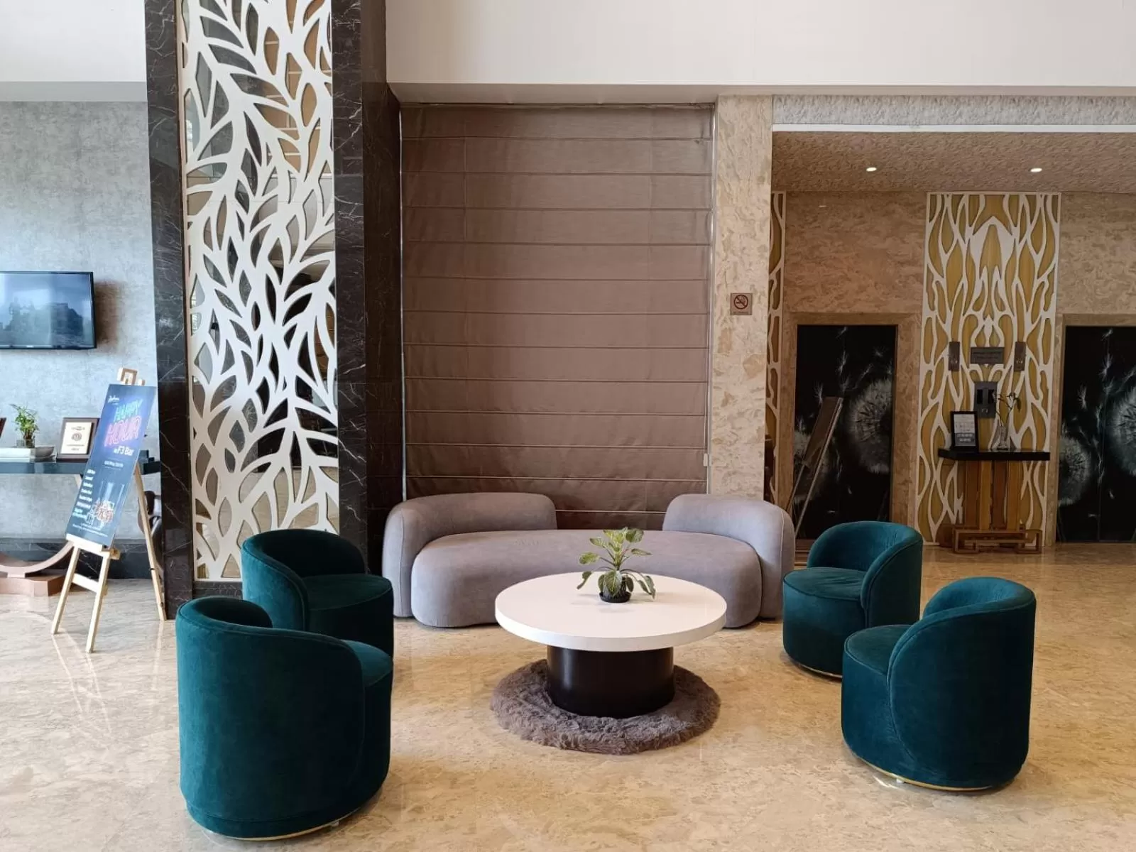 Seating area in Radisson Udaipur