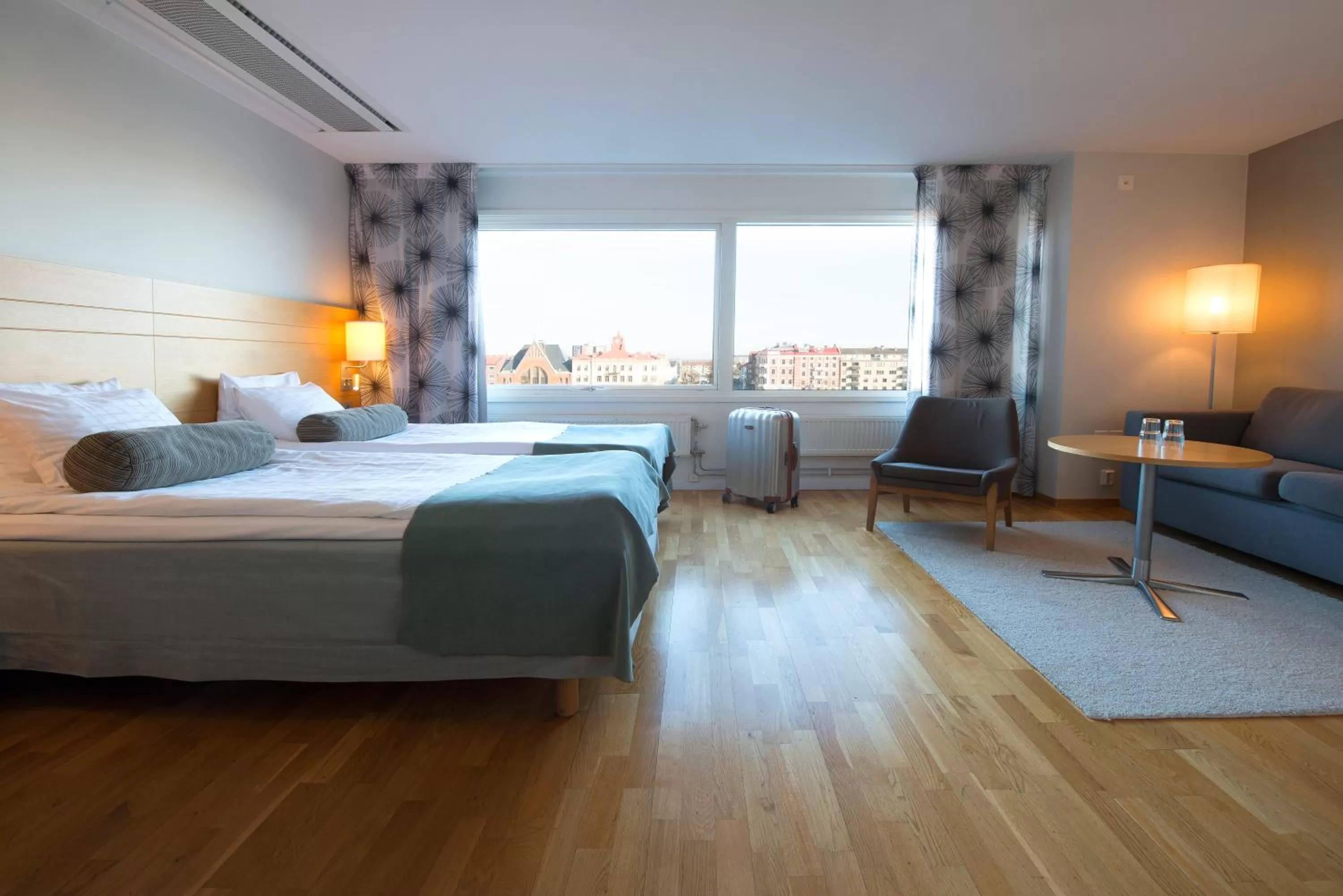 Bedroom, Bed in Scandic Hallandia