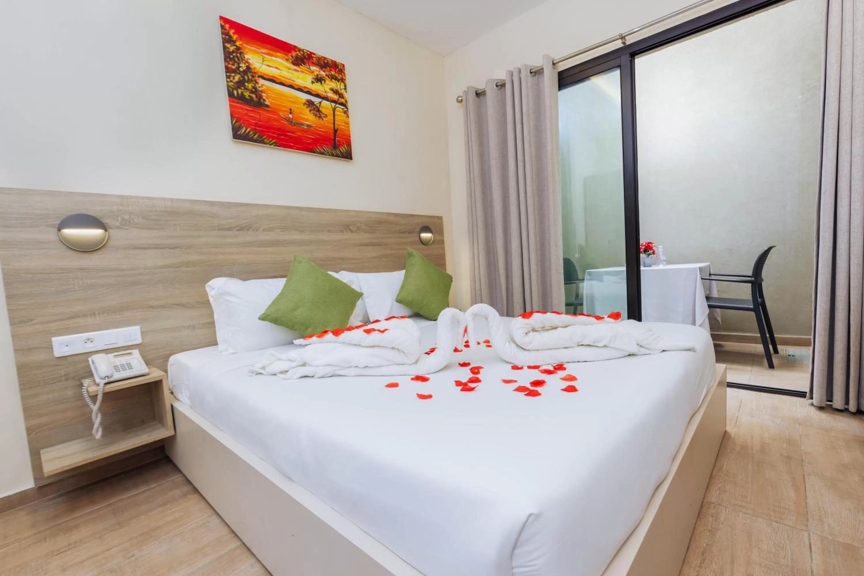 Bed in Silver Moon Hotel