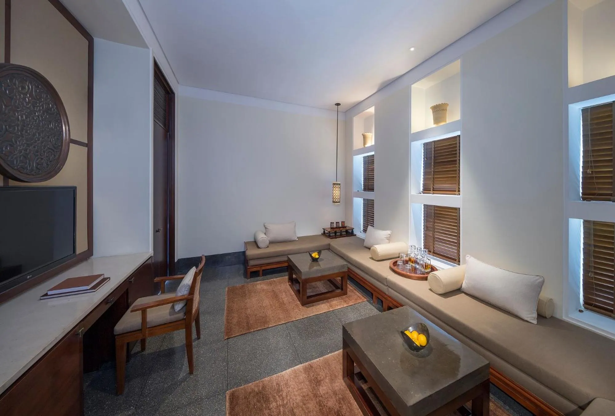 Seating area in The Chedi Muscat