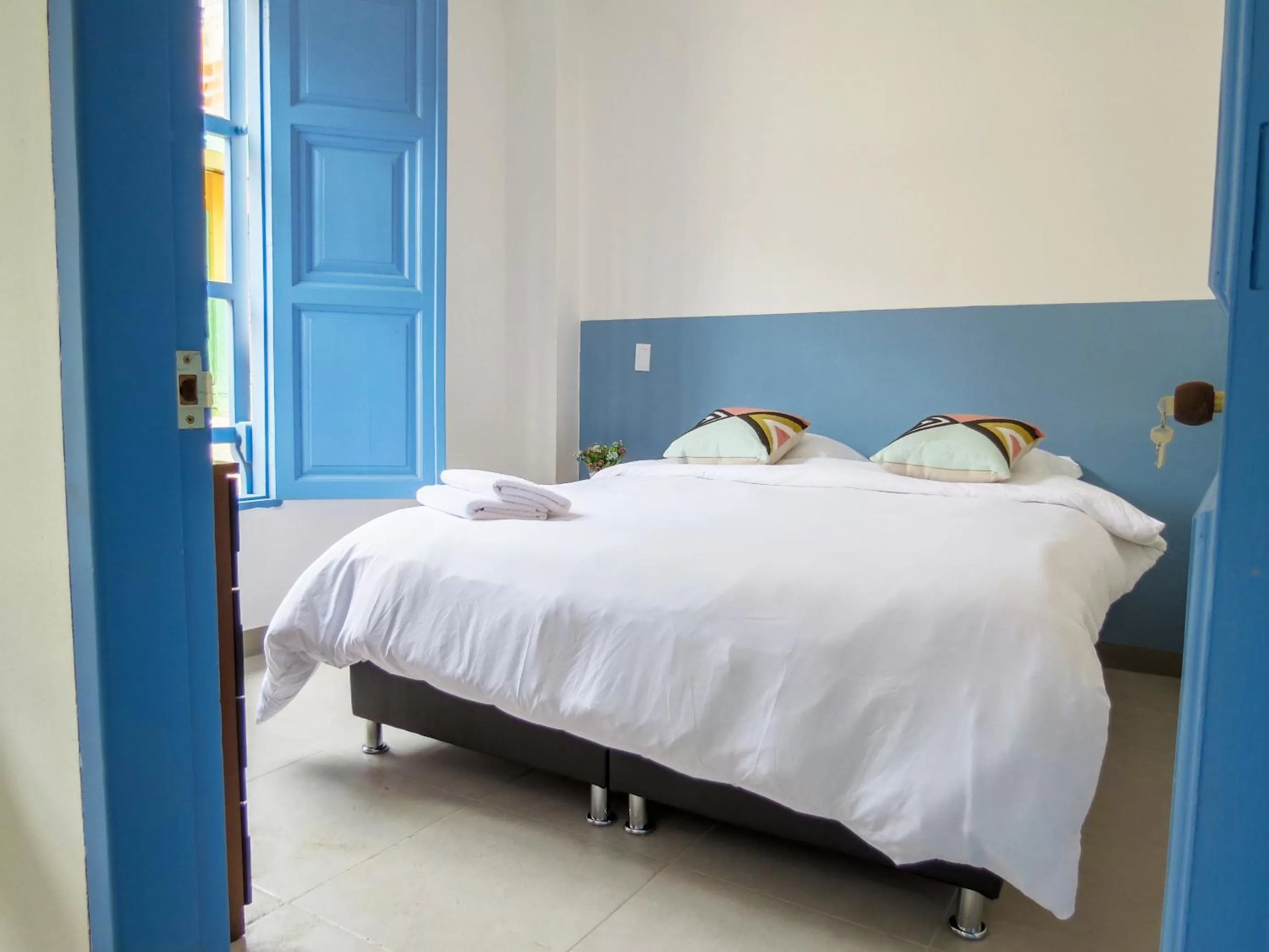 Bed in Hotel Azulado Jericó