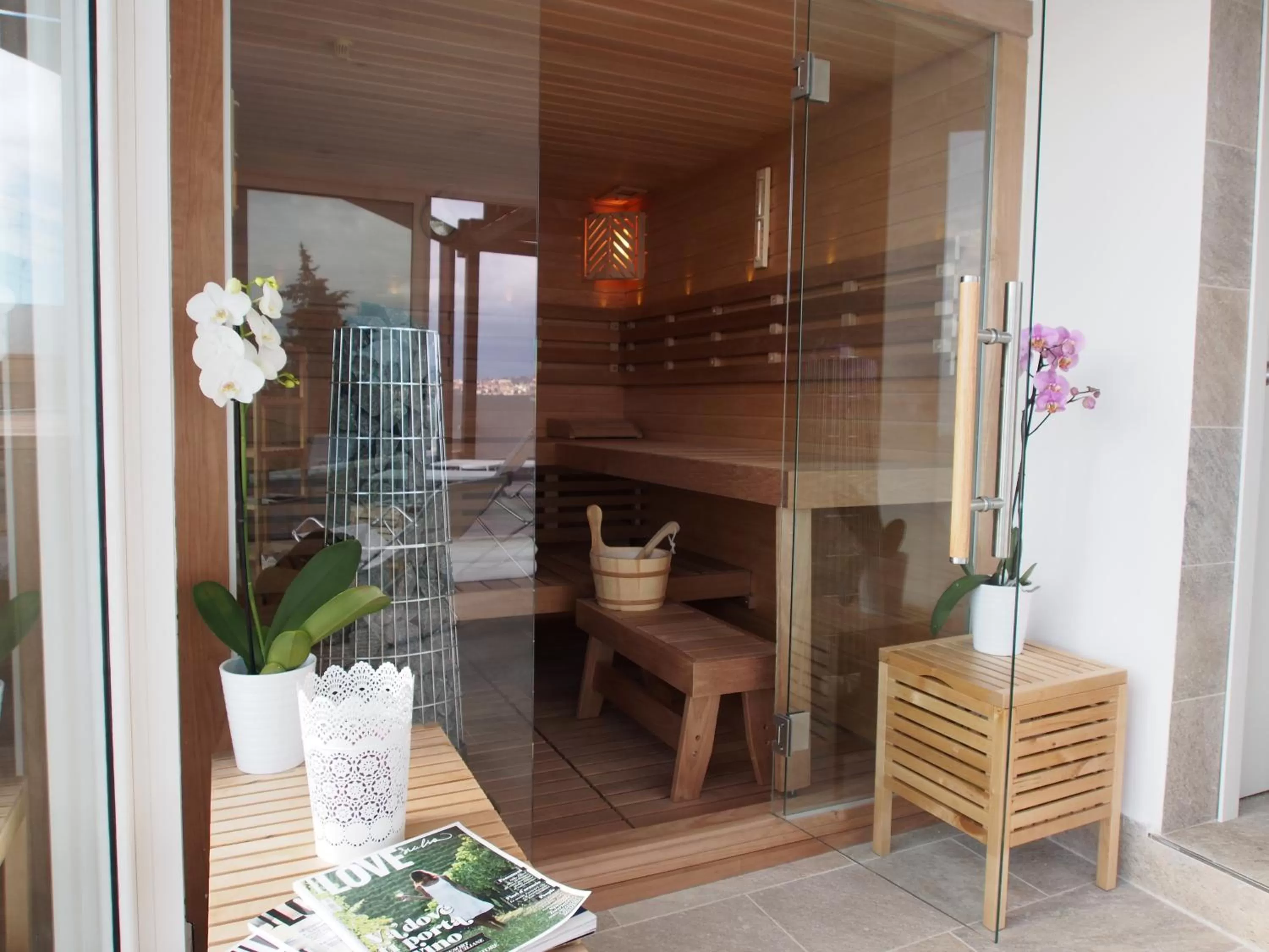 Sauna in Sicilia's Art Hotel & Spa