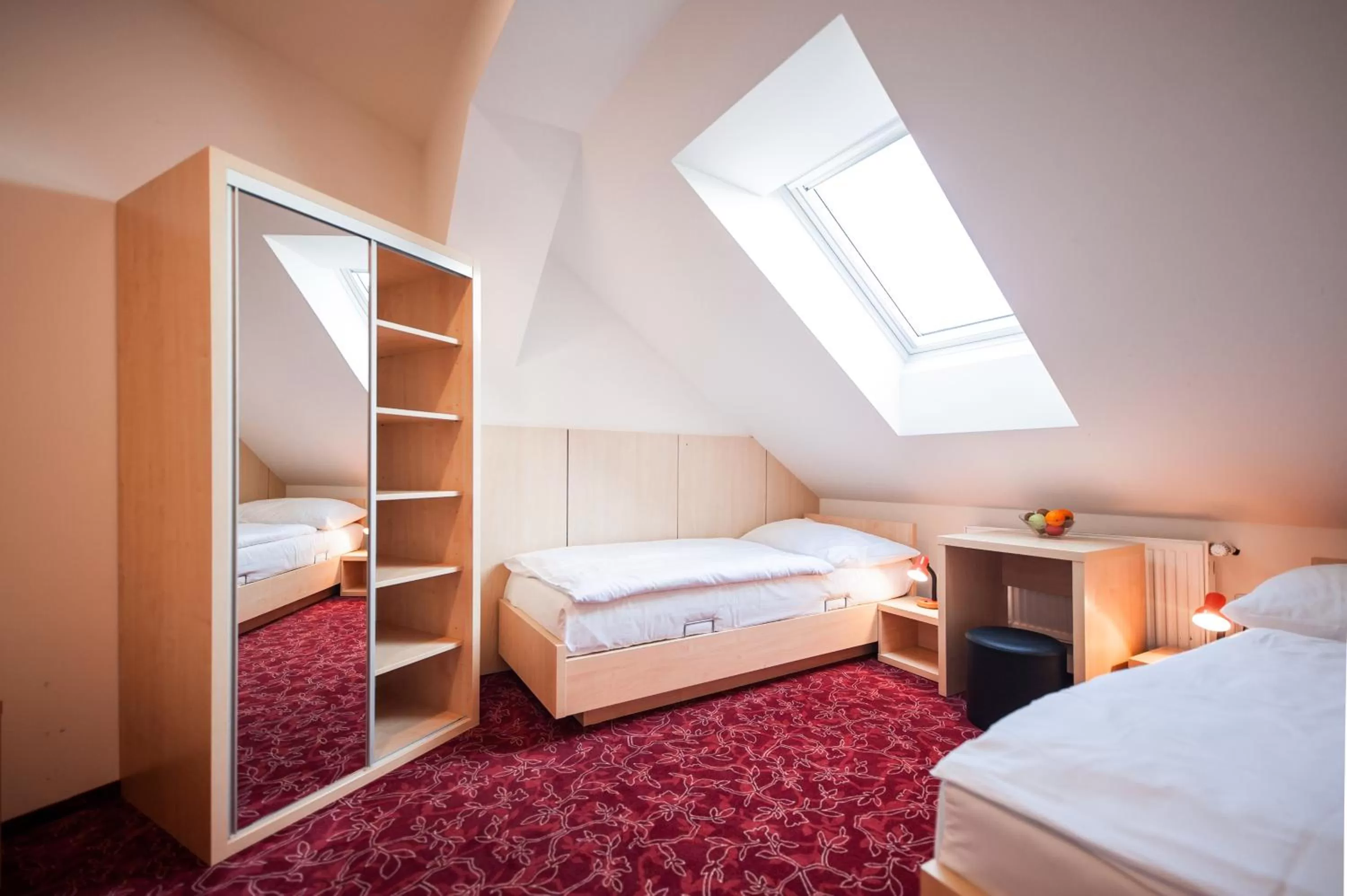 Bed in Hotel Pivovar