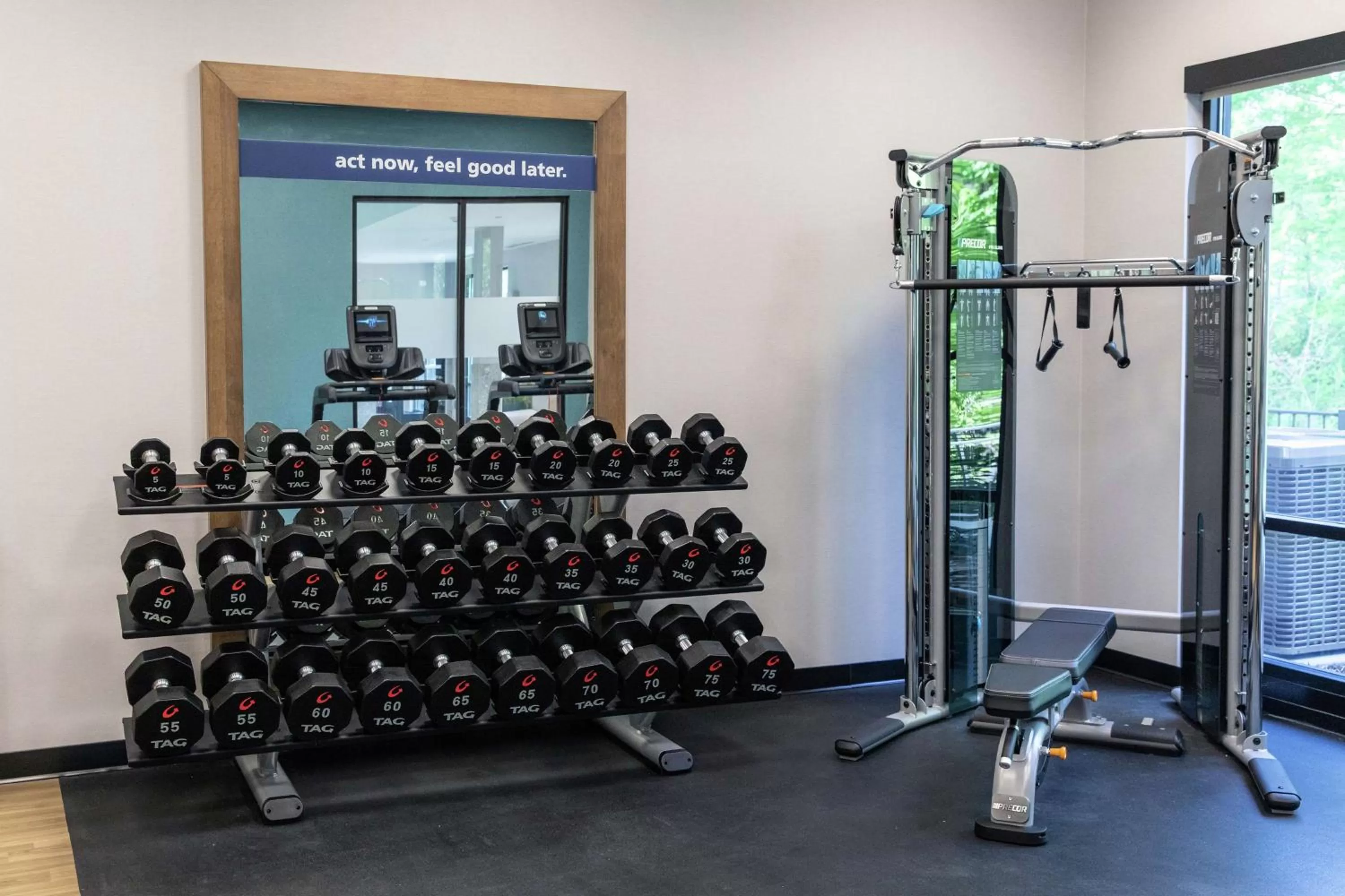 Fitness centre/facilities in Hampton Inn Black Mountain