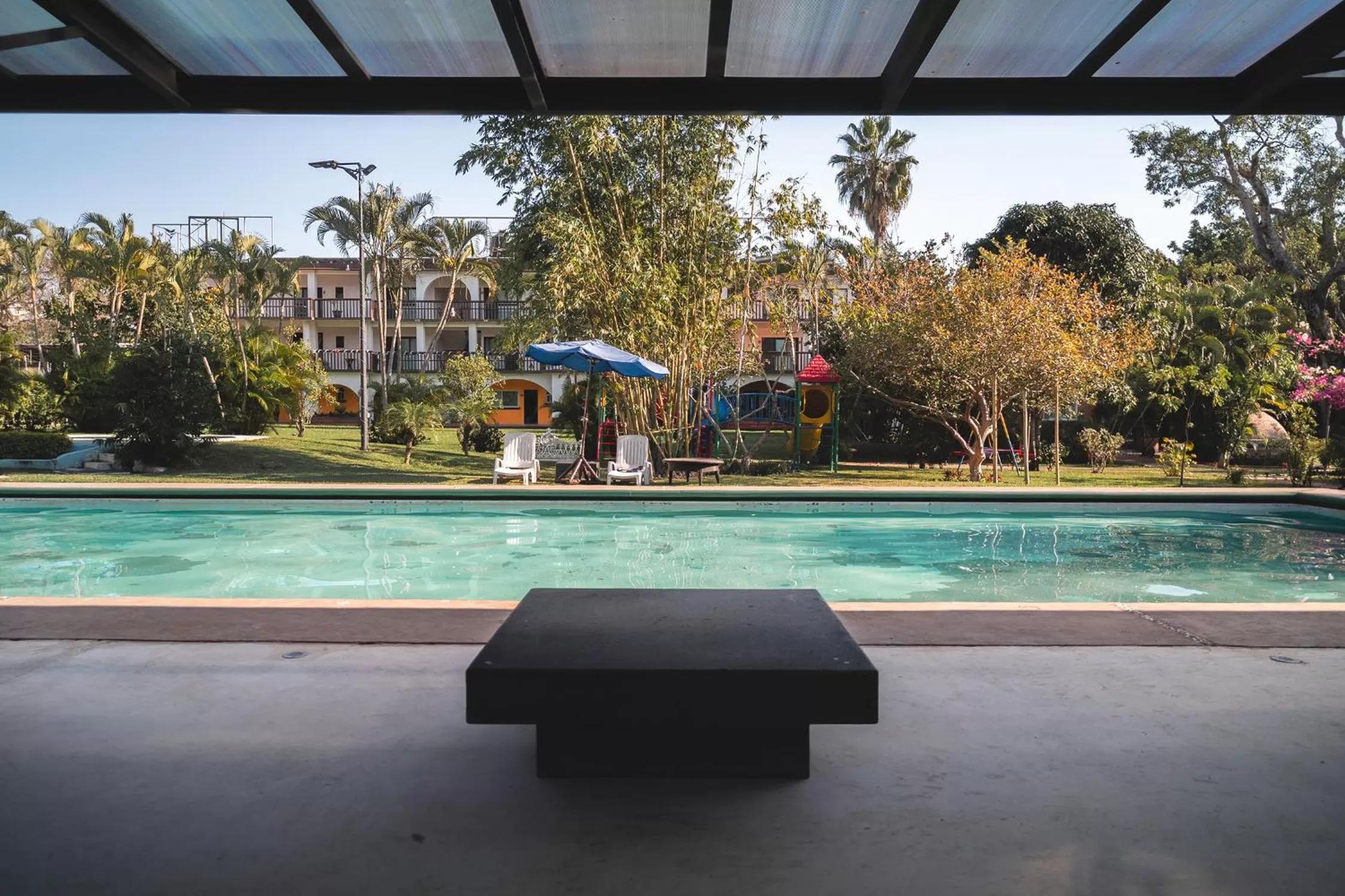 Garden view in Hotel Quinta Moctezuma