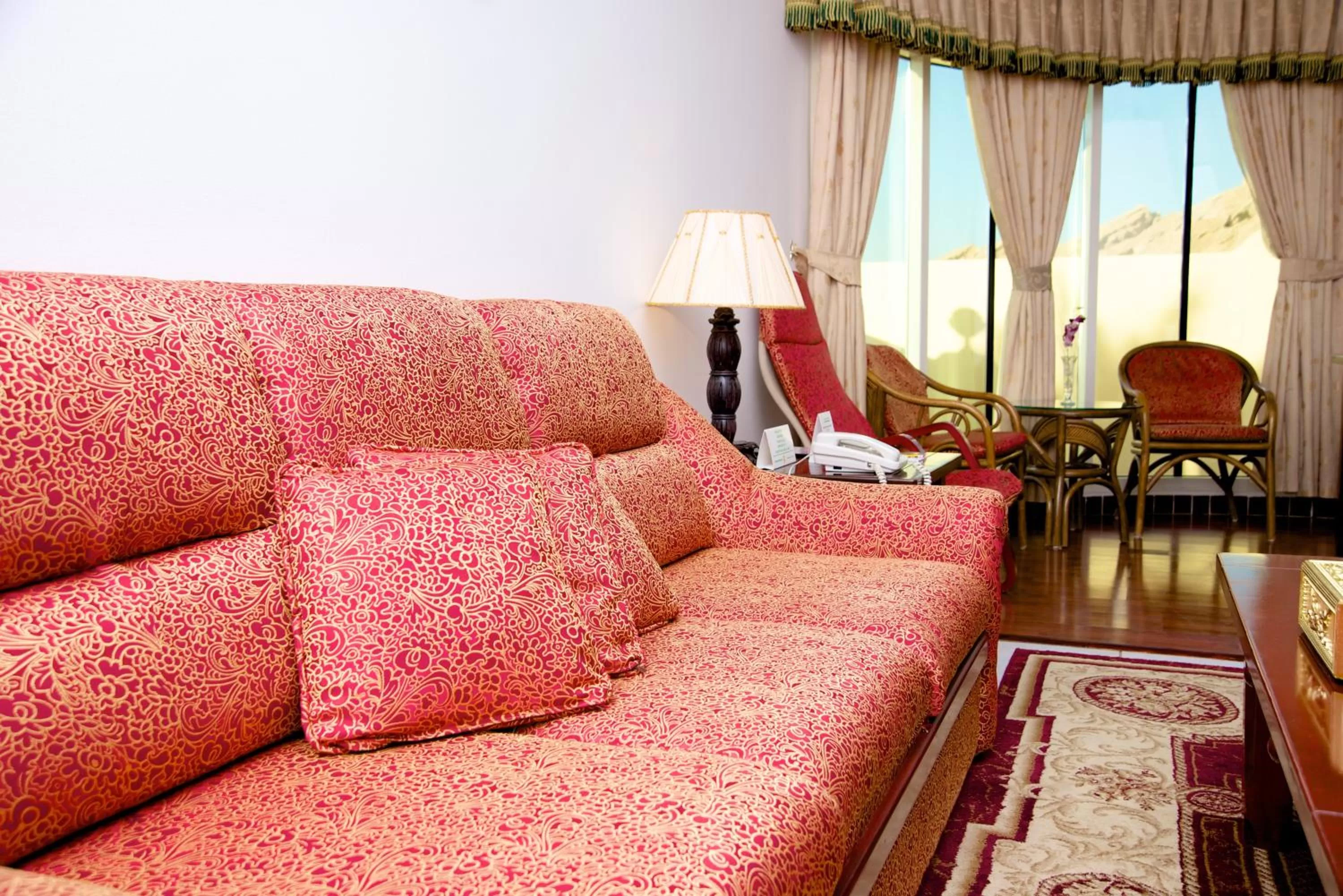 Seating area in Green Mubazzarah Chalets