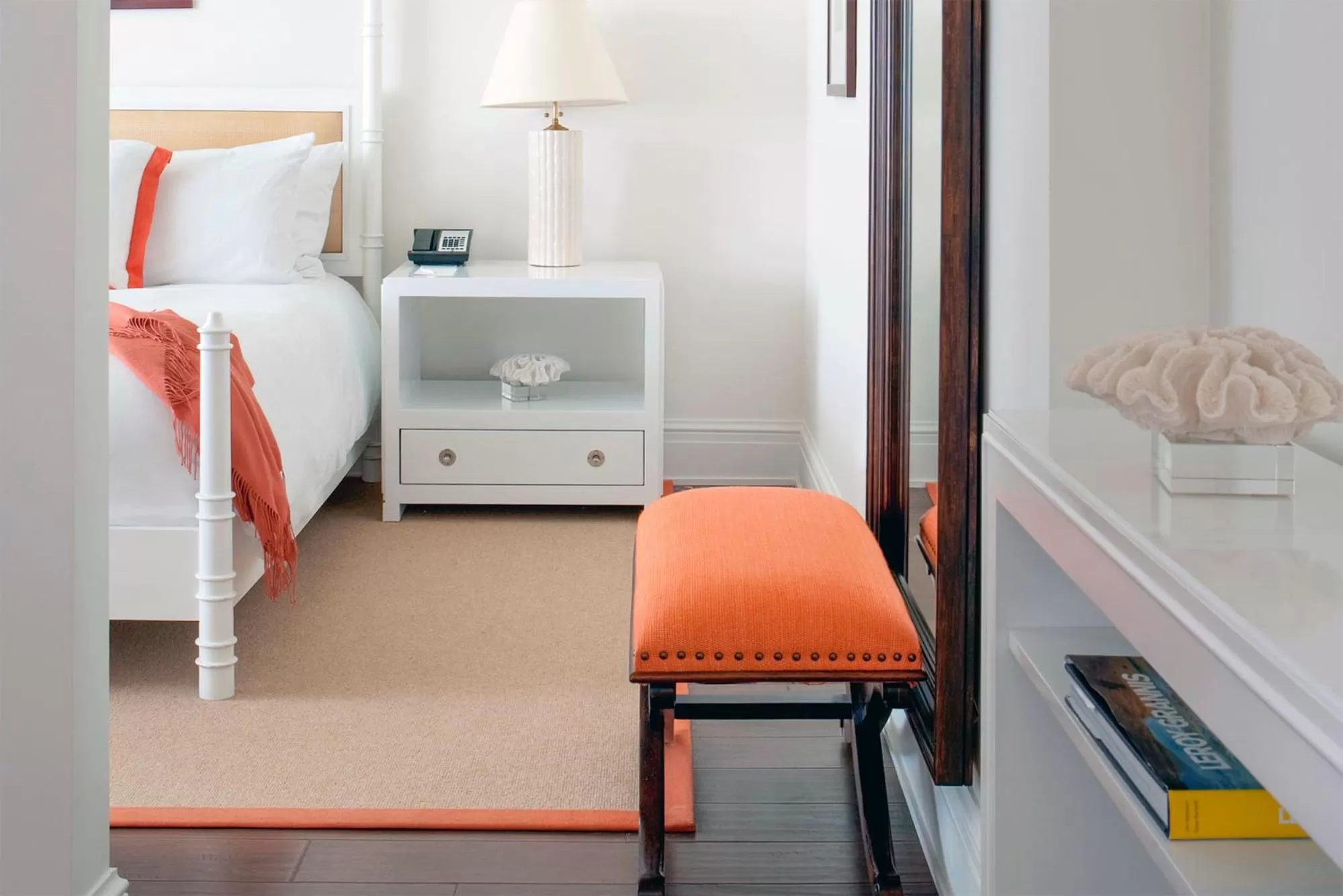 Decorative detail, Bed in The Betsy Hotel, South Beach