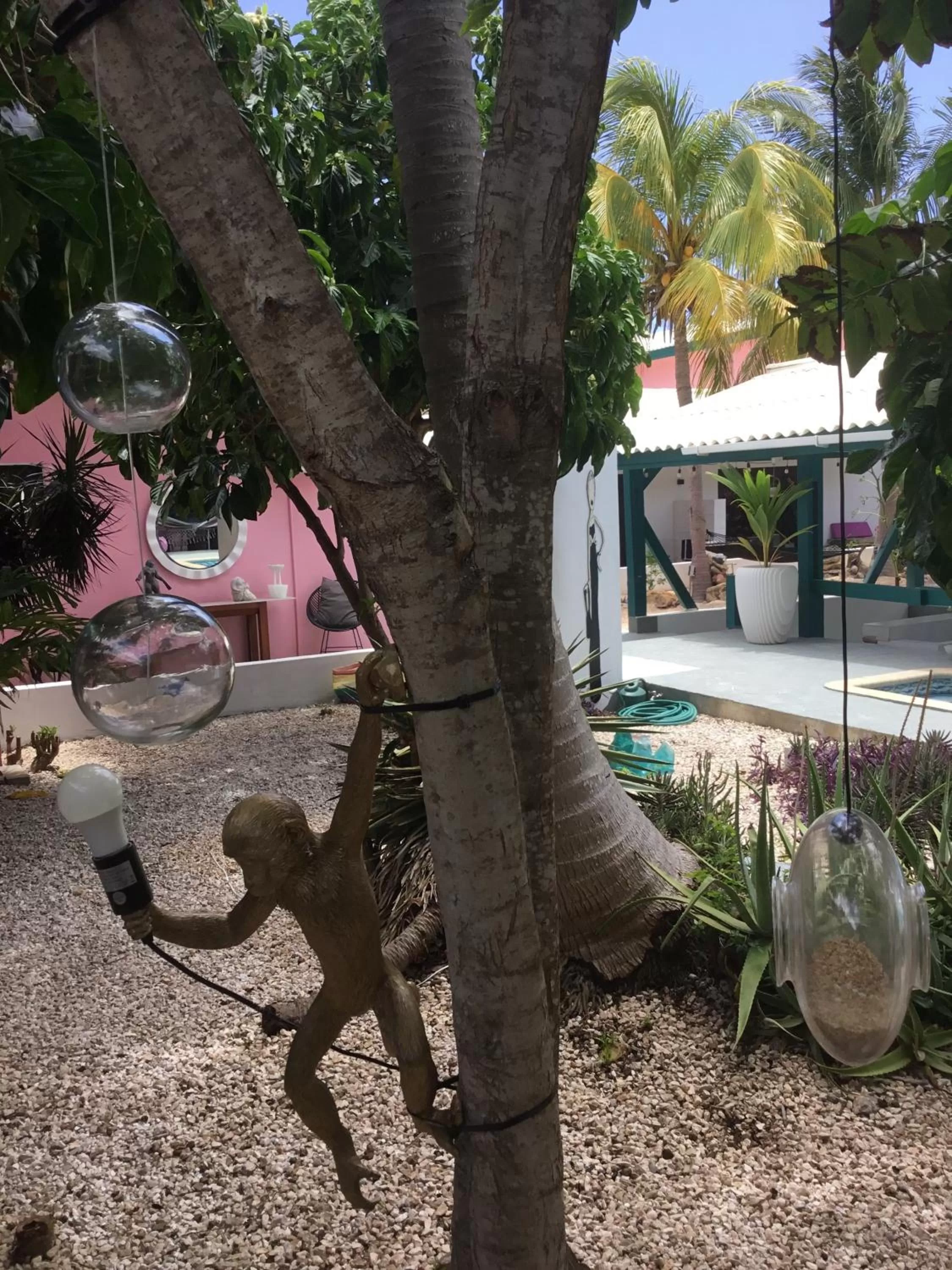 Garden view in THUISHAVEN boutique mini-resort - fantastic garden and large pool - adults only