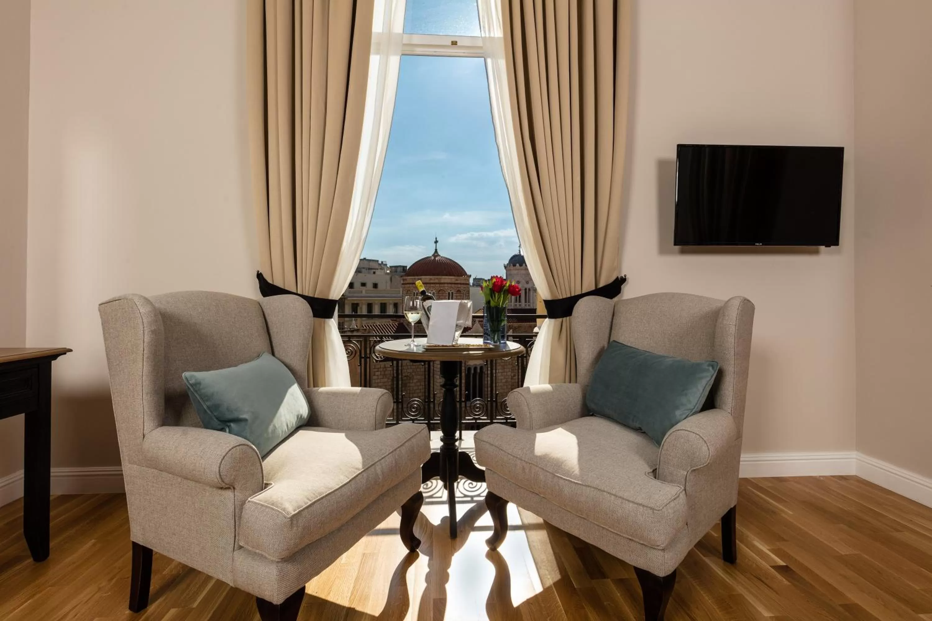 Balcony/Terrace in Athens Mansion Luxury Suites