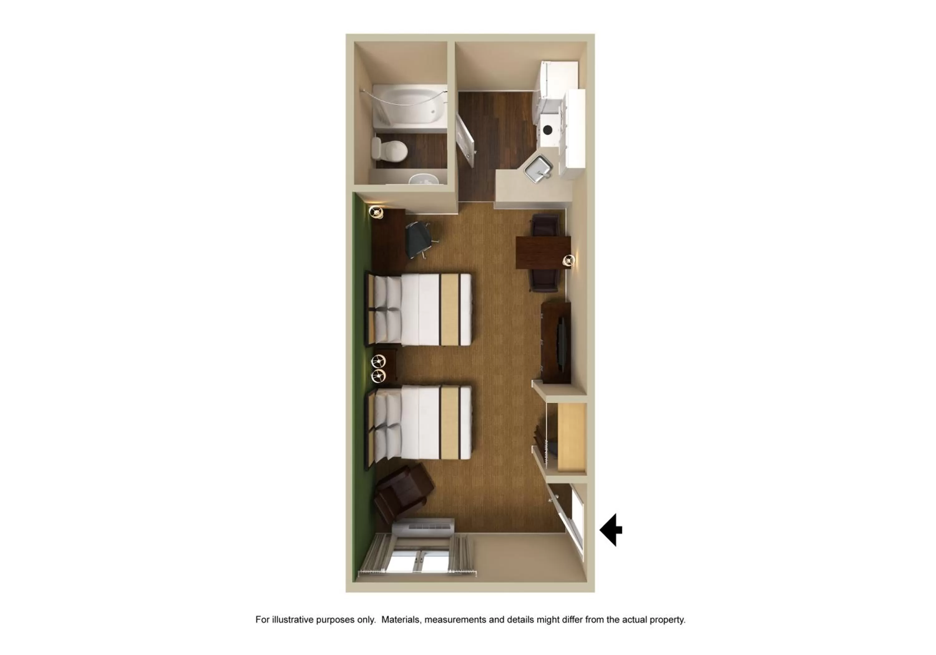 Floor Plan in Motel 6 Columbus, GA Columbus Airport