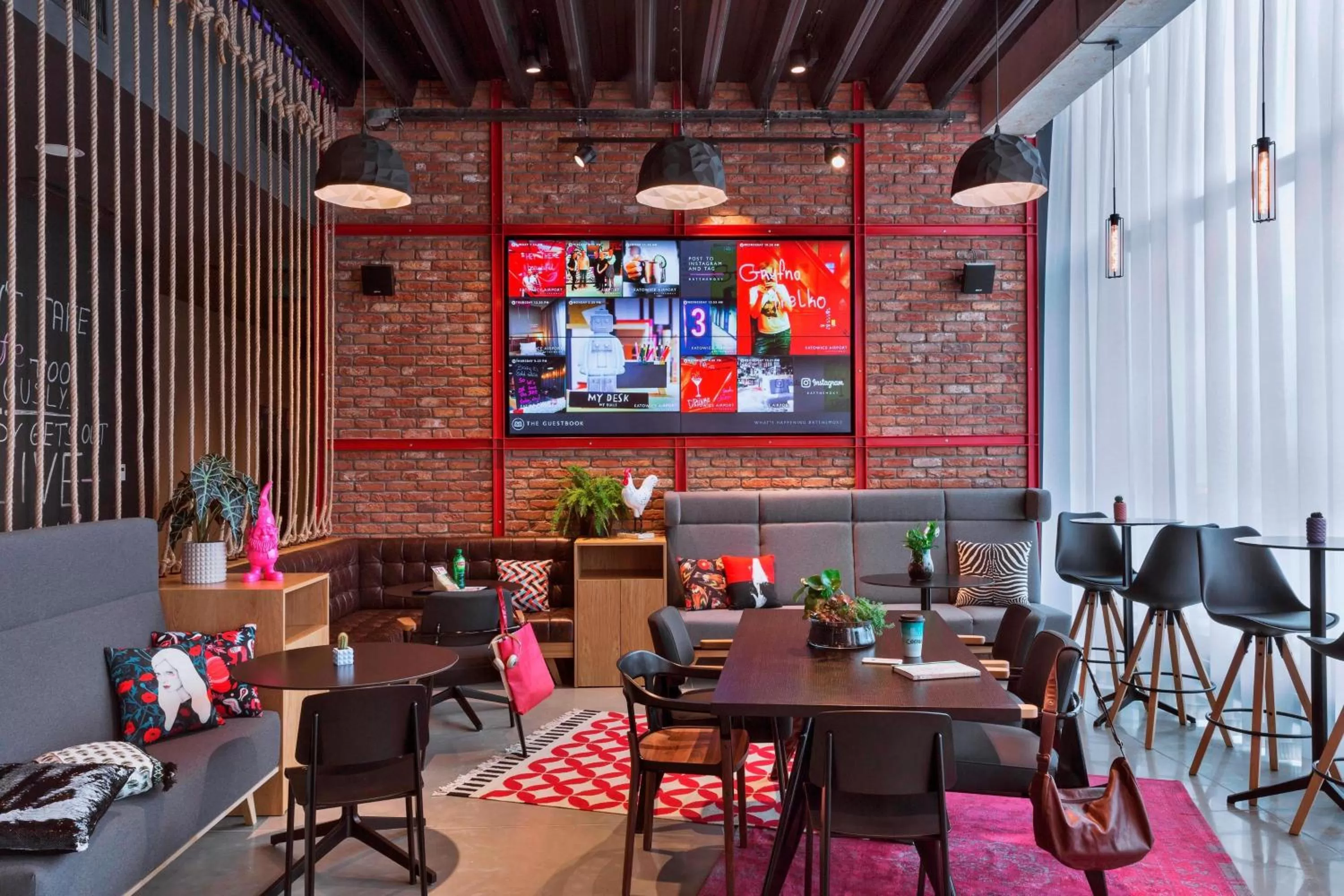 Lobby or reception in Moxy Katowice Airport