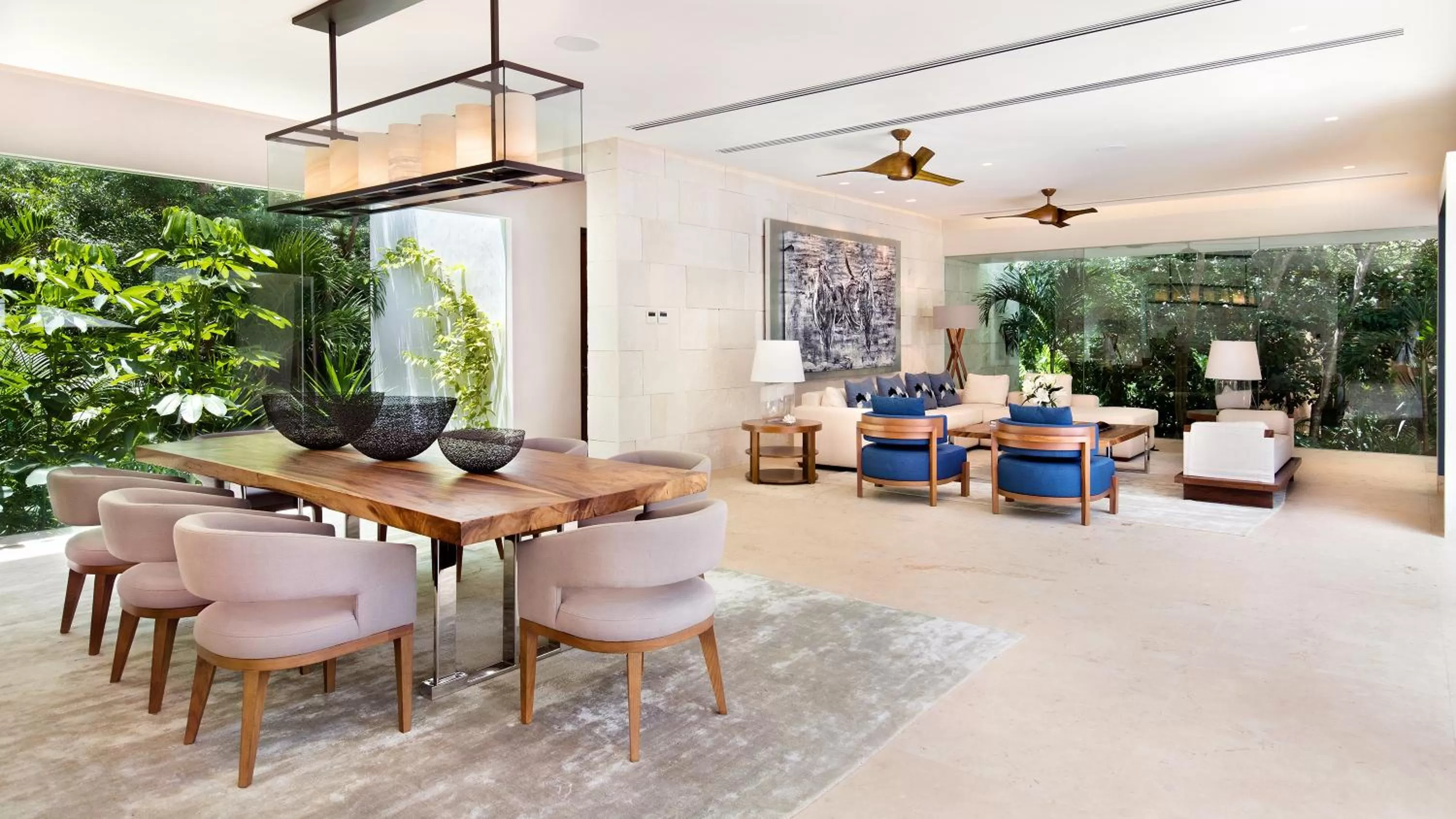 Living room in Chablé Yucatan